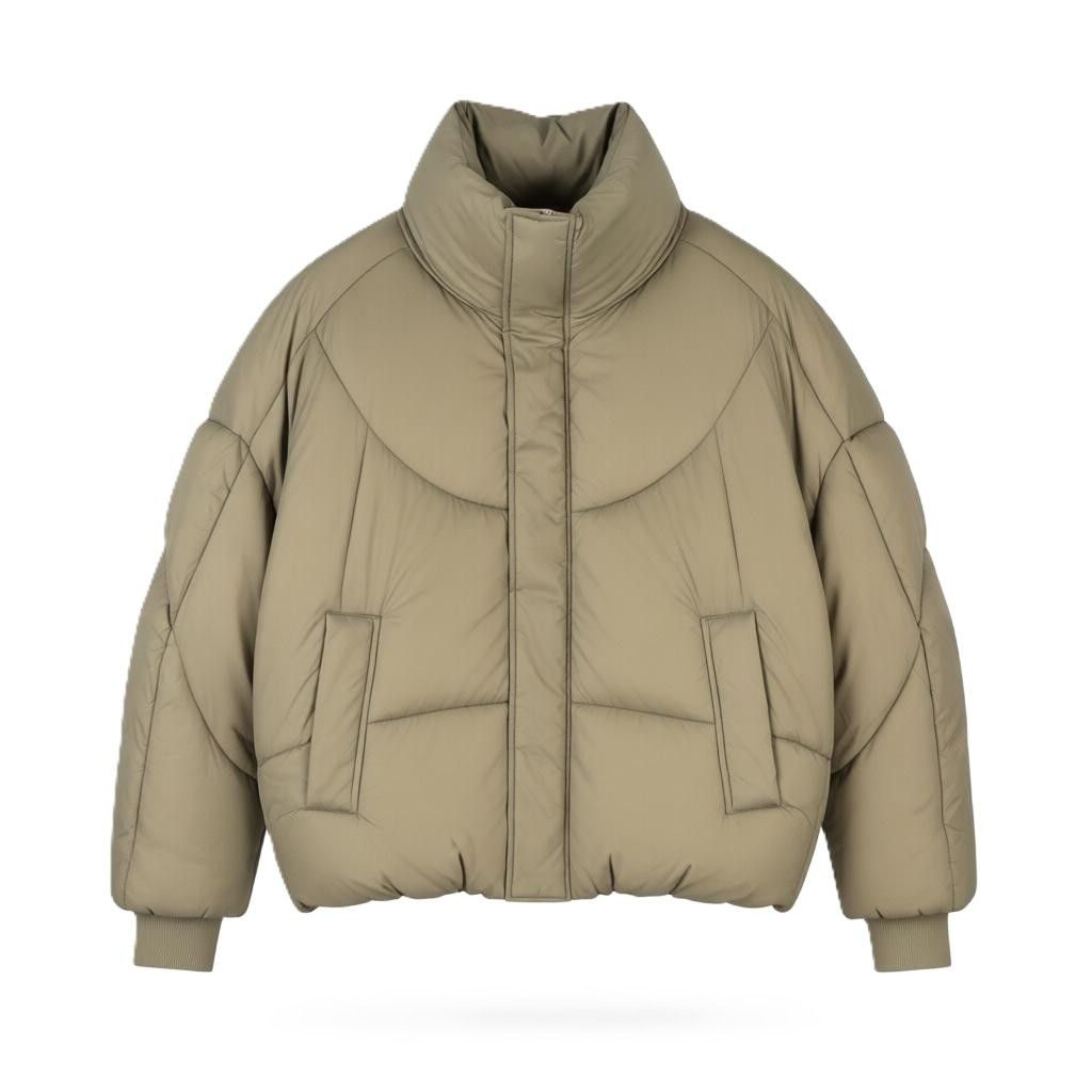 Jack & Jones SAGA NYLON QUILTED L Brindle Padded Hidden Hood 88022 Size L / US 10 / IT 46 - 1 Thumbnail