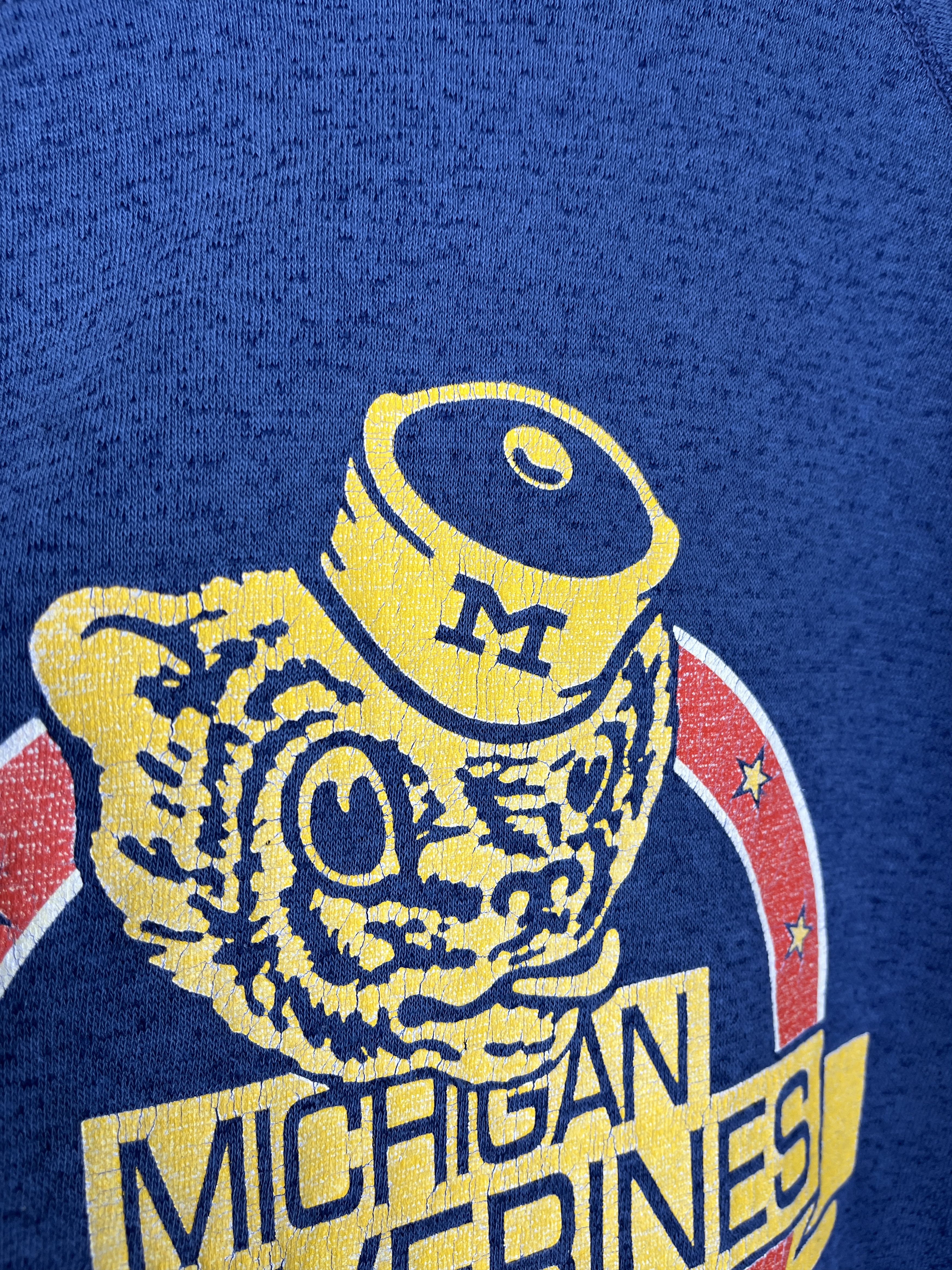Vintage 80's Michigan Wolverines Vintage Womens Crew Sweatshirt USA Size XL / US 12-14 / IT 48-50 - 6 Thumbnail
