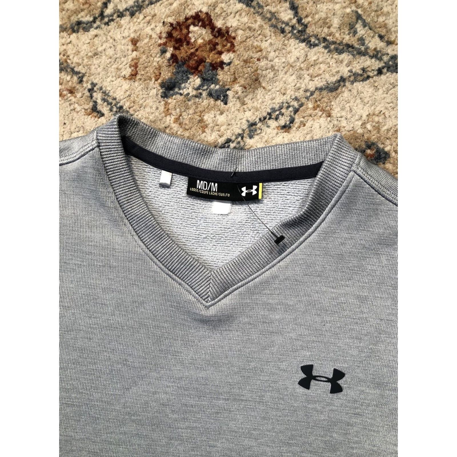 Under Armour Under Armour Sweater Vest Mens M Gray Storm Logo V-Neck Golf Casual Tops Size US M / EU 48-50 / 2 - 7 Thumbnail