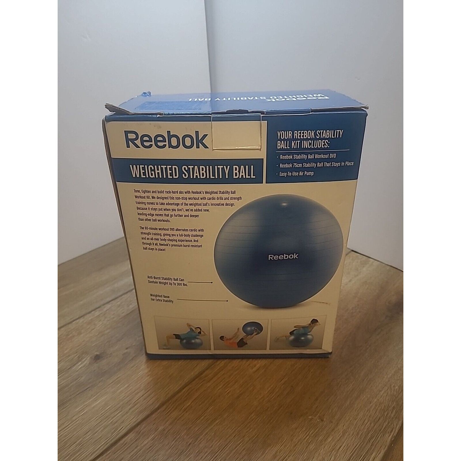Reebok New Reebok Stability Ball Large Ideal for 6"-6.5" DVD & Pump Size ONE SIZE - 3 Thumbnail