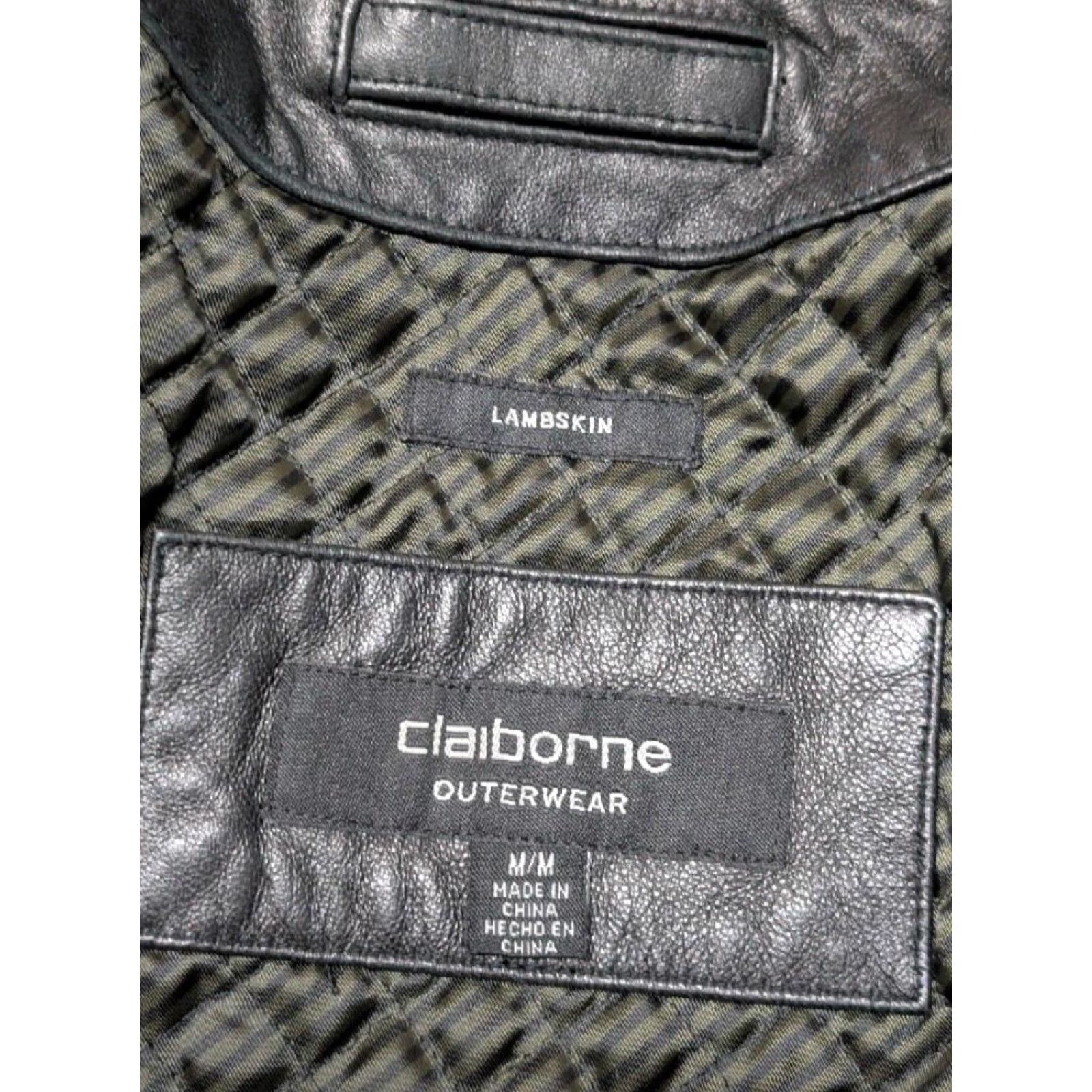Liz Claiborne VINTAGE Claiborne leather coat M Lambskin butter soft black motorcycle jacket Mens 42 1990s y2k coat Size US M / EU 48-50 / 2 - 6 Thumbnail