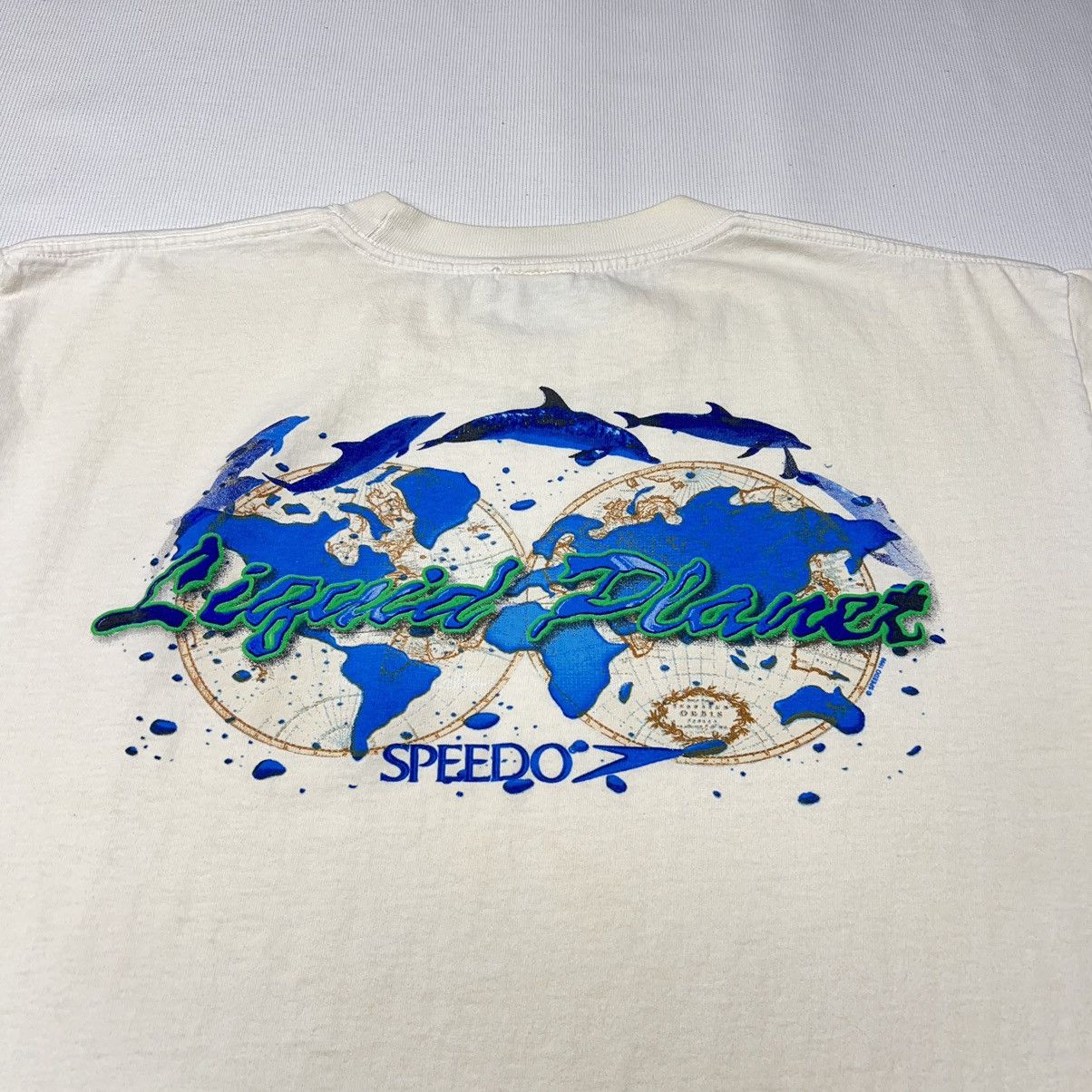 Speedo × Vintage Speedo Tee Shirt White Liquid Planet Graphic Swim Water 90s Size US L / EU 52-54 / 3 - 15 Thumbnail