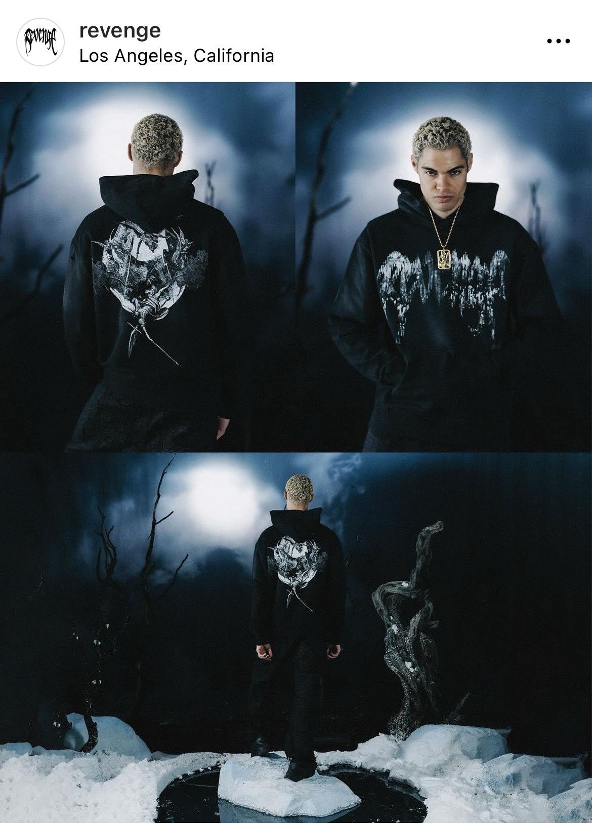 Revenge KOSUKE KAWAMURA DiSTRESSED GLiTCH LOGO HOODiE SWEATSHiRT Size US XL / EU 56 / 4 - 20 Thumbnail