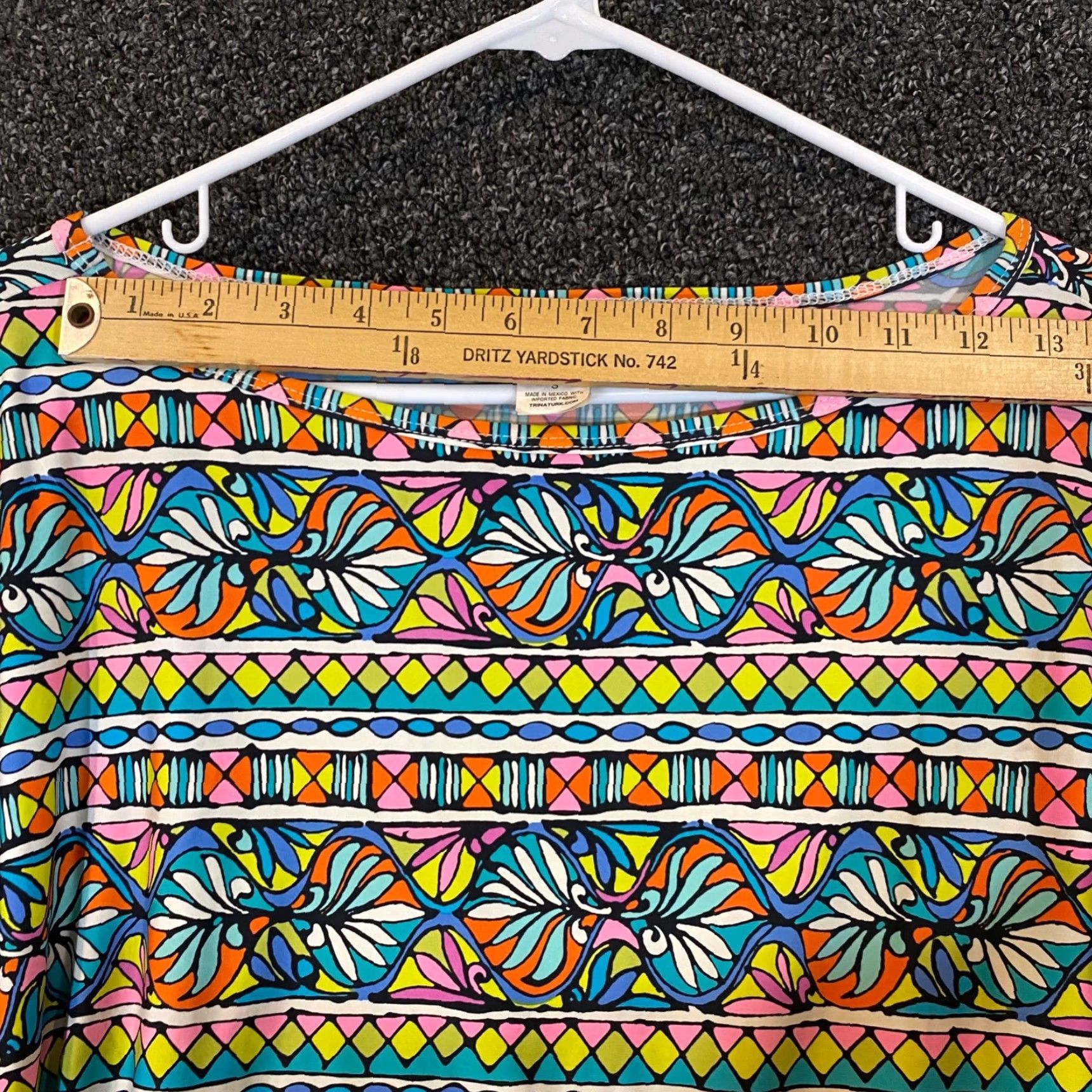 Trina Turk Trina Turk Women S Multicolor Floral 1/2 Sleeve Stretch Tunic Dress Size S / US 4 / IT 40 - 6 Thumbnail