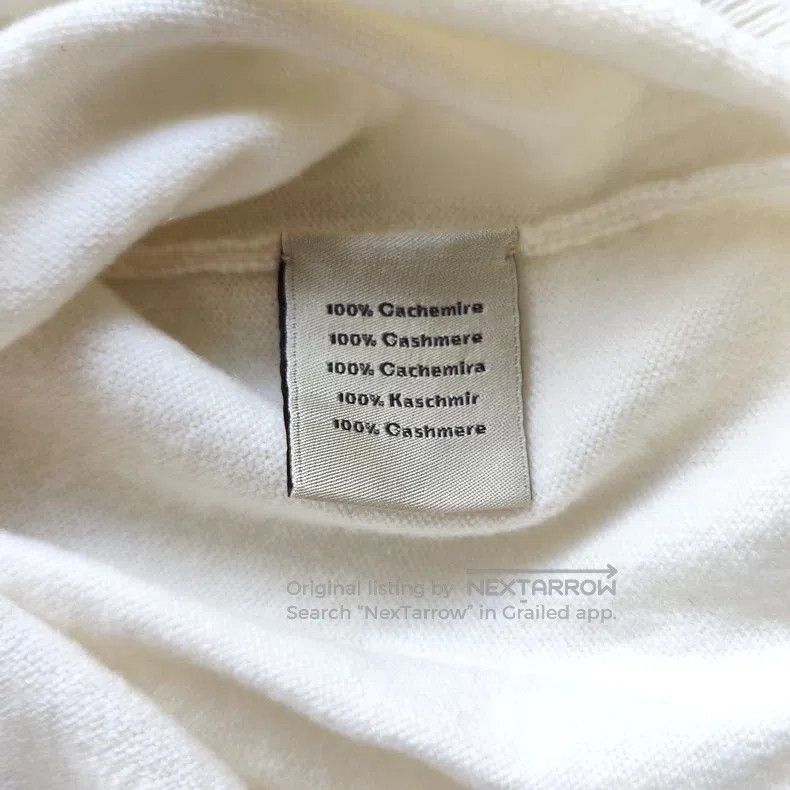 Other Hermes Jacquard White Cashmere Sweater Size L / US 10 / IT 46 - 5 Thumbnail