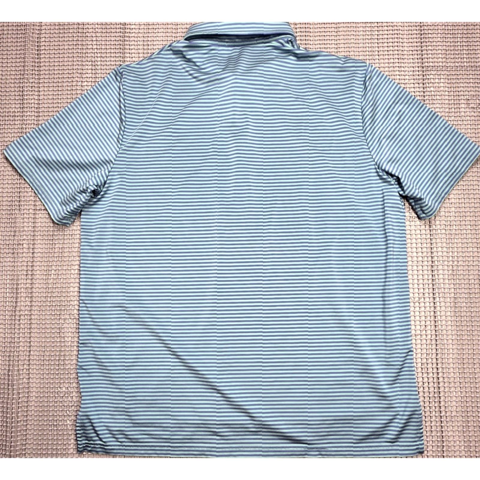 Ralph Lauren Ralph Lauren RLX Polo Performance Blue Teal Stripe Shirt Men Short Sleeve L Polo Golf Shirt Size US L / EU 52-54 / 3 - 7 Thumbnail