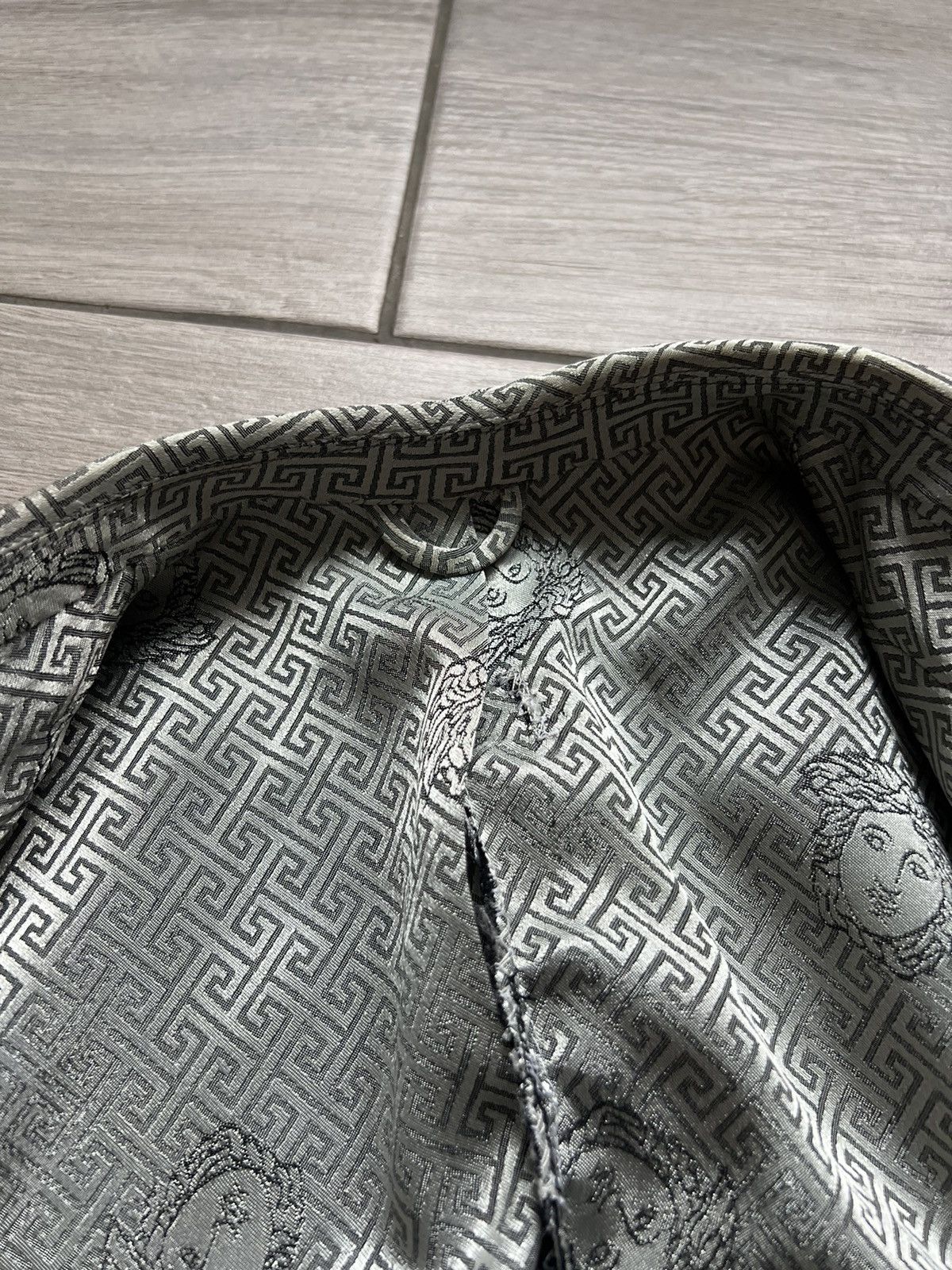 Versace Vintage Versace Blazer Pants Suits Monogram Archive Silver Size L / US 10 / IT 46 - 17 Thumbnail