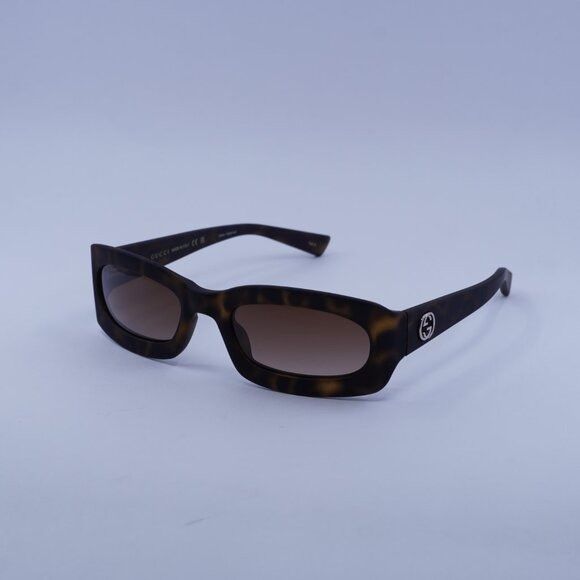 Gucci Gucci GG1786S 002 Sunglasses Dark Havana Rectangle Frame Size ONE SIZE - 4 Thumbnail
