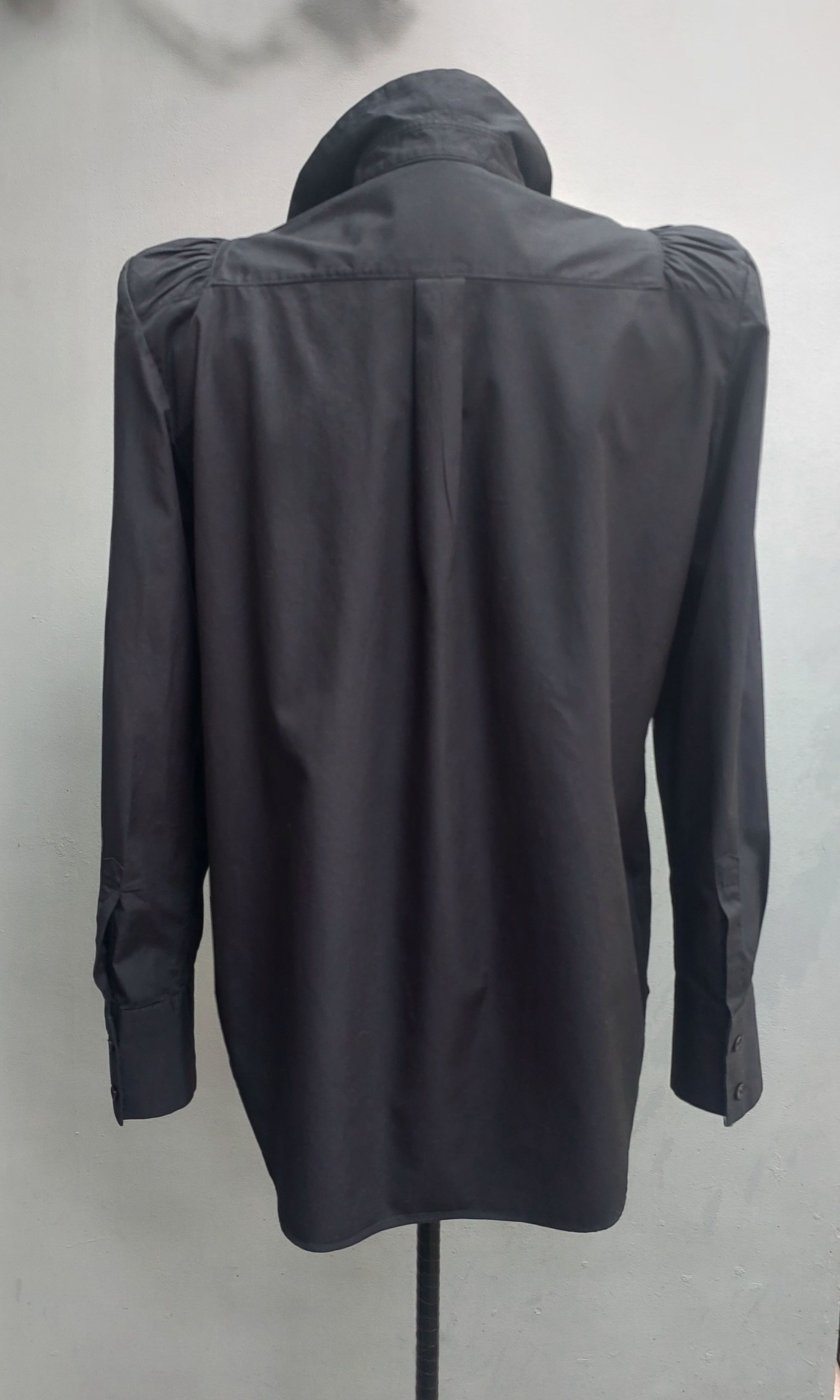 Noir Kei Ninomiya Noir Kei Ninomiya Black Structured Cotton Shirt Size M / US 6-8 / IT 42-44 - 10 Thumbnail