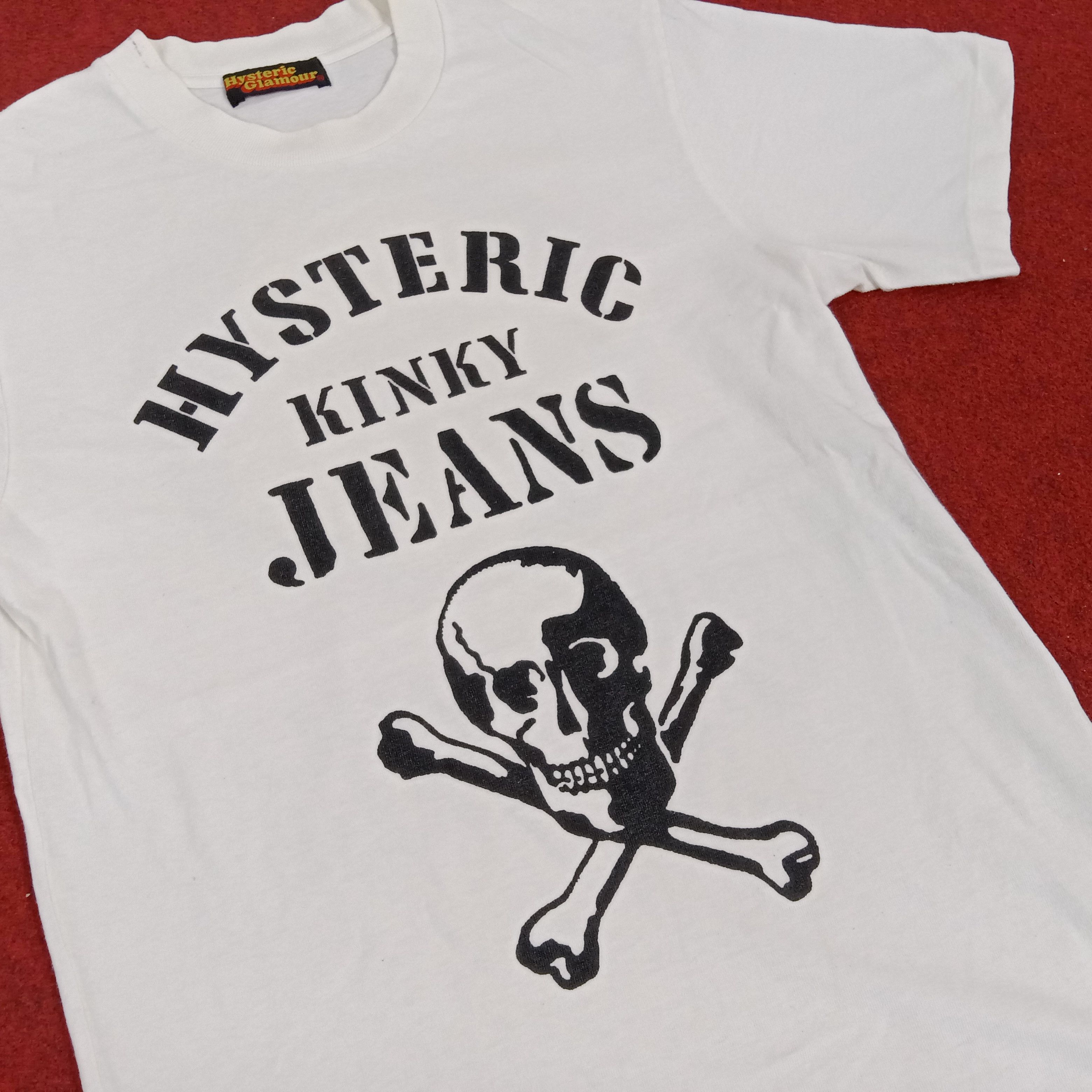 Hysteric Glamour × Japanese Brand × Vintage Hysteric Glamour Kinky Jeans Skull Design Custom Tshirt Size US S / EU 44-46 / 1 - 4 Thumbnail