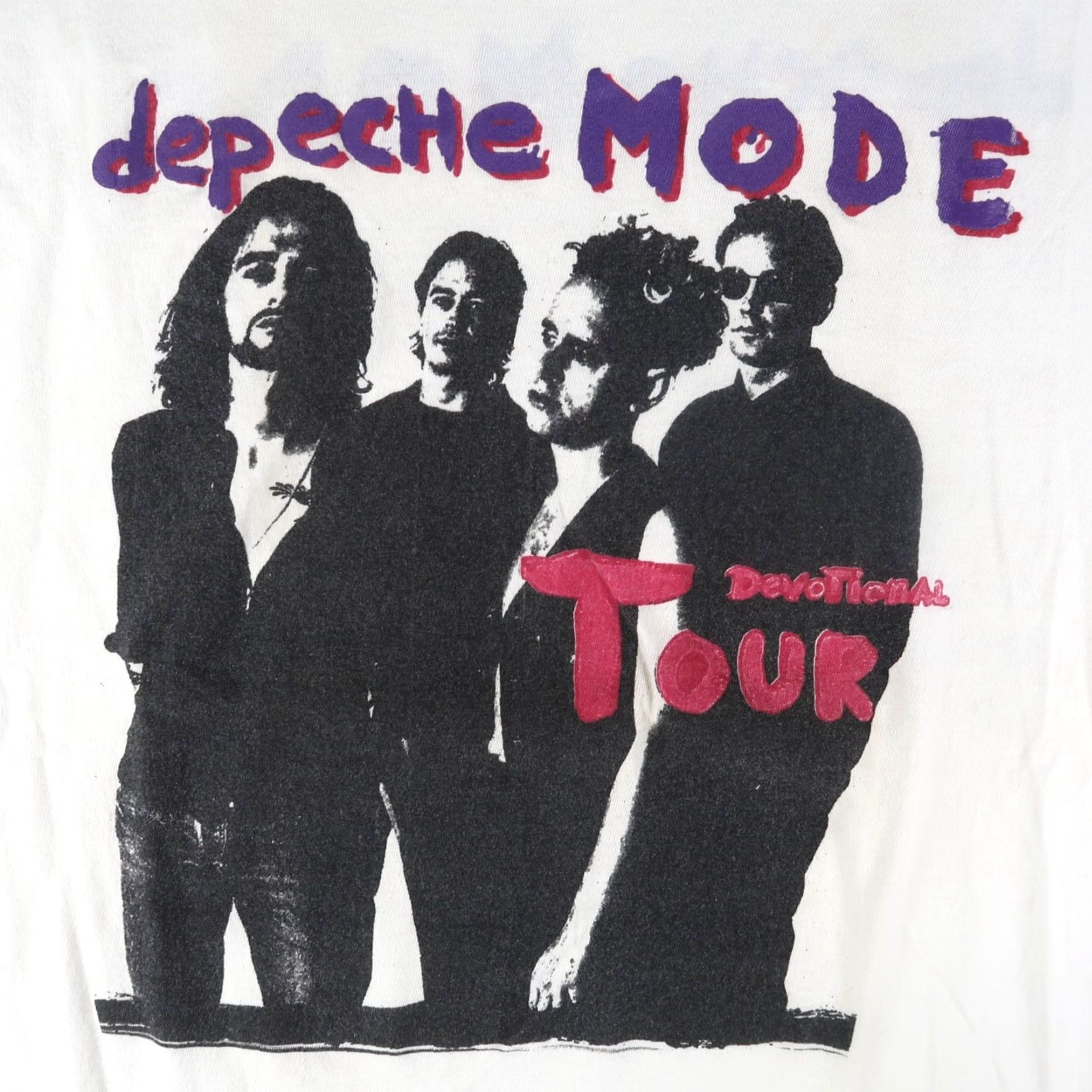 Vintage VINTAGE Depeche Mode Devotional Tour 1993 T-shirt Rock Concert Men’s XL White Cotton 90s Graphic Tee, Men Size US XL / EU 56 / 4 - 3 Thumbnail