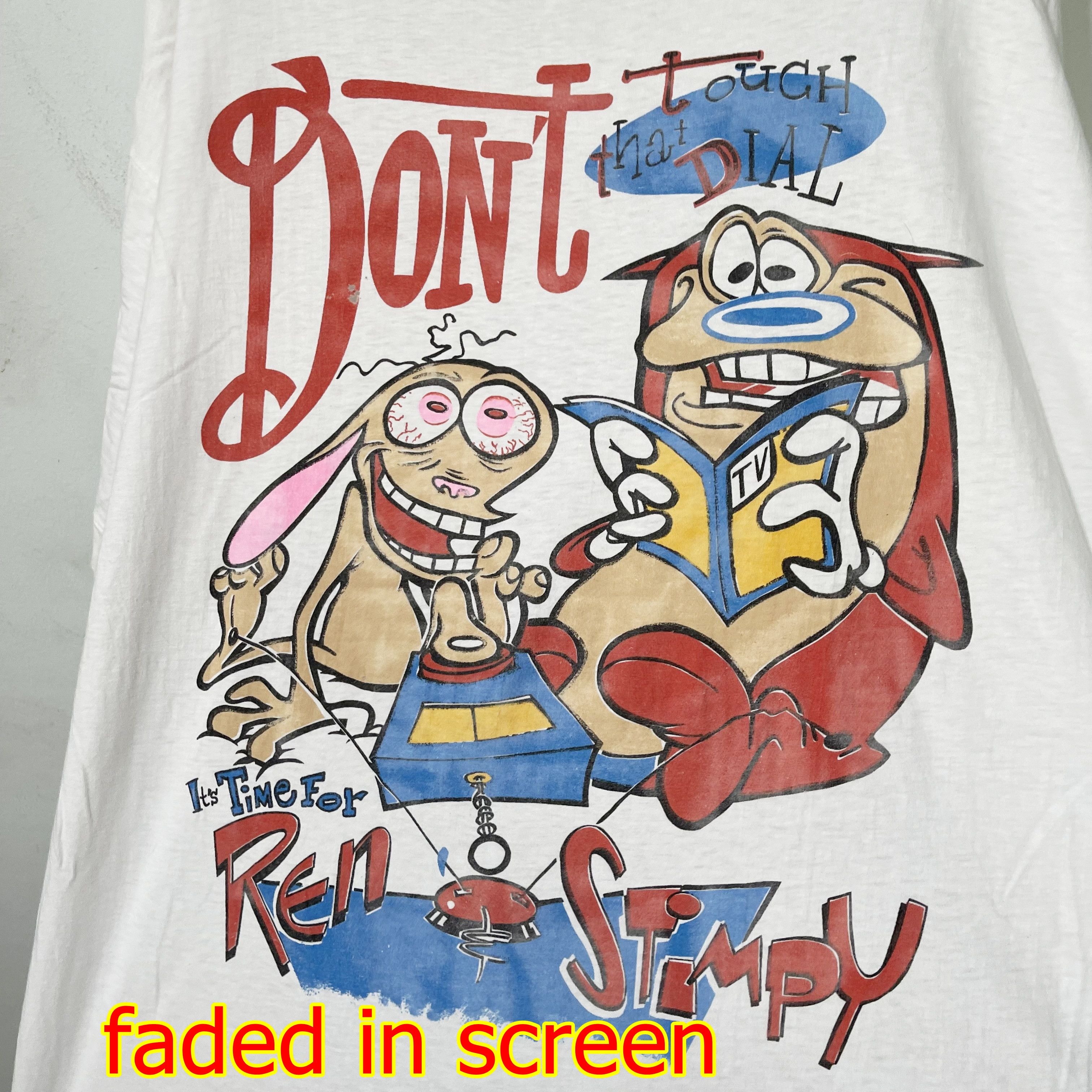 Vintage Vintage 90s Ren & Stimpy T-Shirt Size US XXL / EU 58 / 5 - 3 Thumbnail