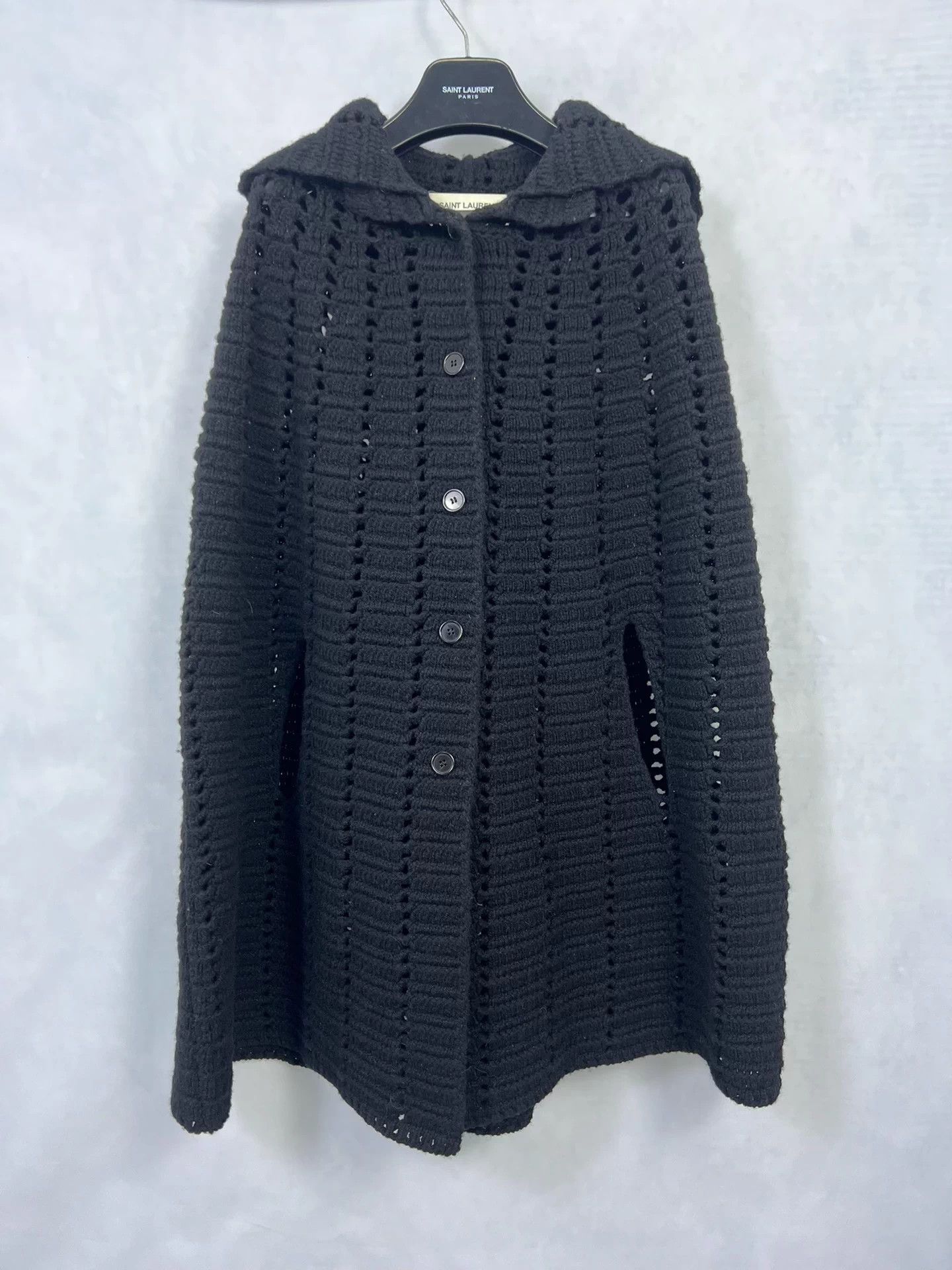 Saint Laurent Paris SAINT LAURENT SLP13FW Bamboo Buckle Hooded Wool Cloak S Size S / US 4 / IT 40 - 1 Thumbnail