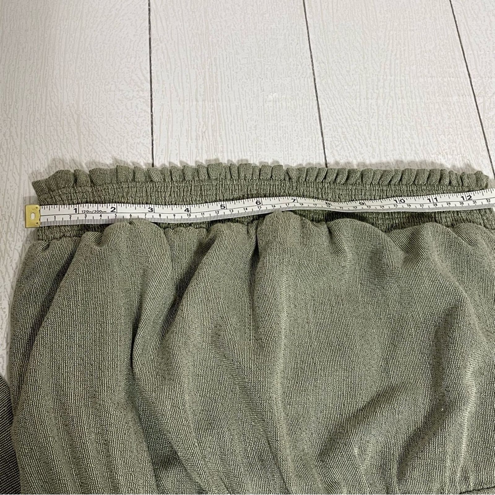 Other Lost + Wander Olive Green Strapless Romper XS Pockets NWOT Size 25" / US 0 / IT 36 - 4 Thumbnail