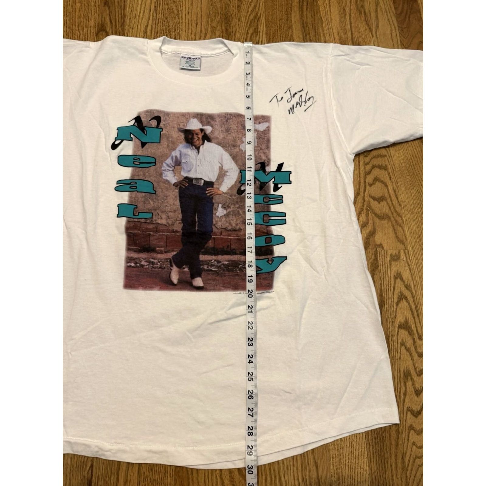 Vintage Vintage Neal McCoy Tour Concert Country T Shirt Size XL Signed Vtg Front to back Mens Size US XL / EU 56 / 4 - 5 Thumbnail