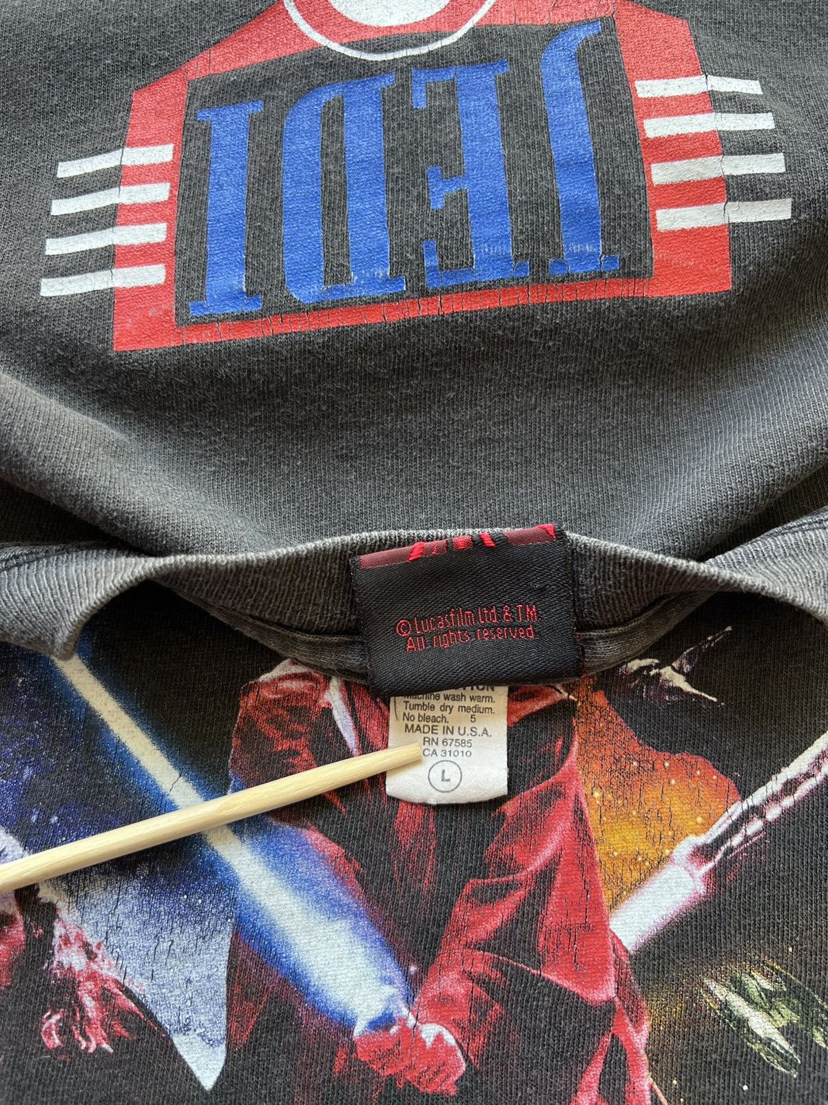 Star Wars × Vintage 1999 Star Wars Phantom Menace Jedi vs Sith Movie Tee Shirt Size US L / EU 52-54 / 3 - 7 Thumbnail