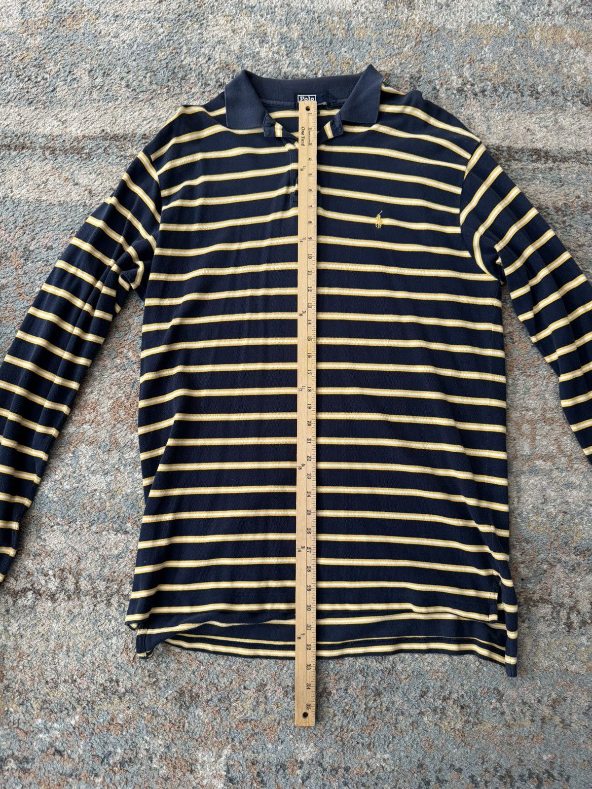 Ralph Lauren VTG Polo Ralph Lauren Rugby Shirt Large Blue Yellow Stripe Size US L / EU 52-54 / 3 - 2 Thumbnail