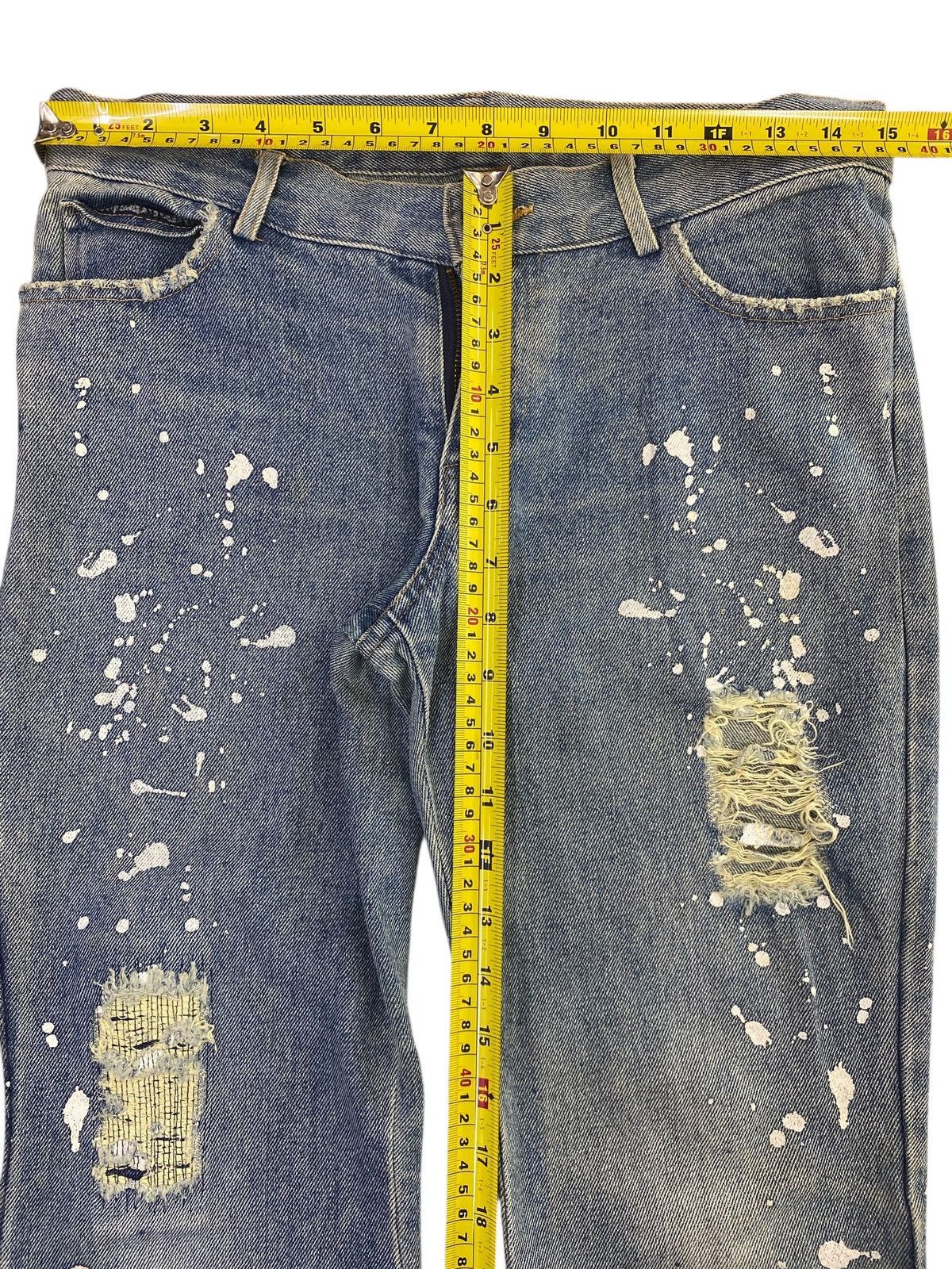 Japanese Brand Japanese Brand Ripped Paint Platter Style Flare Jeans Size US 30 / EU 46 - 6 Thumbnail