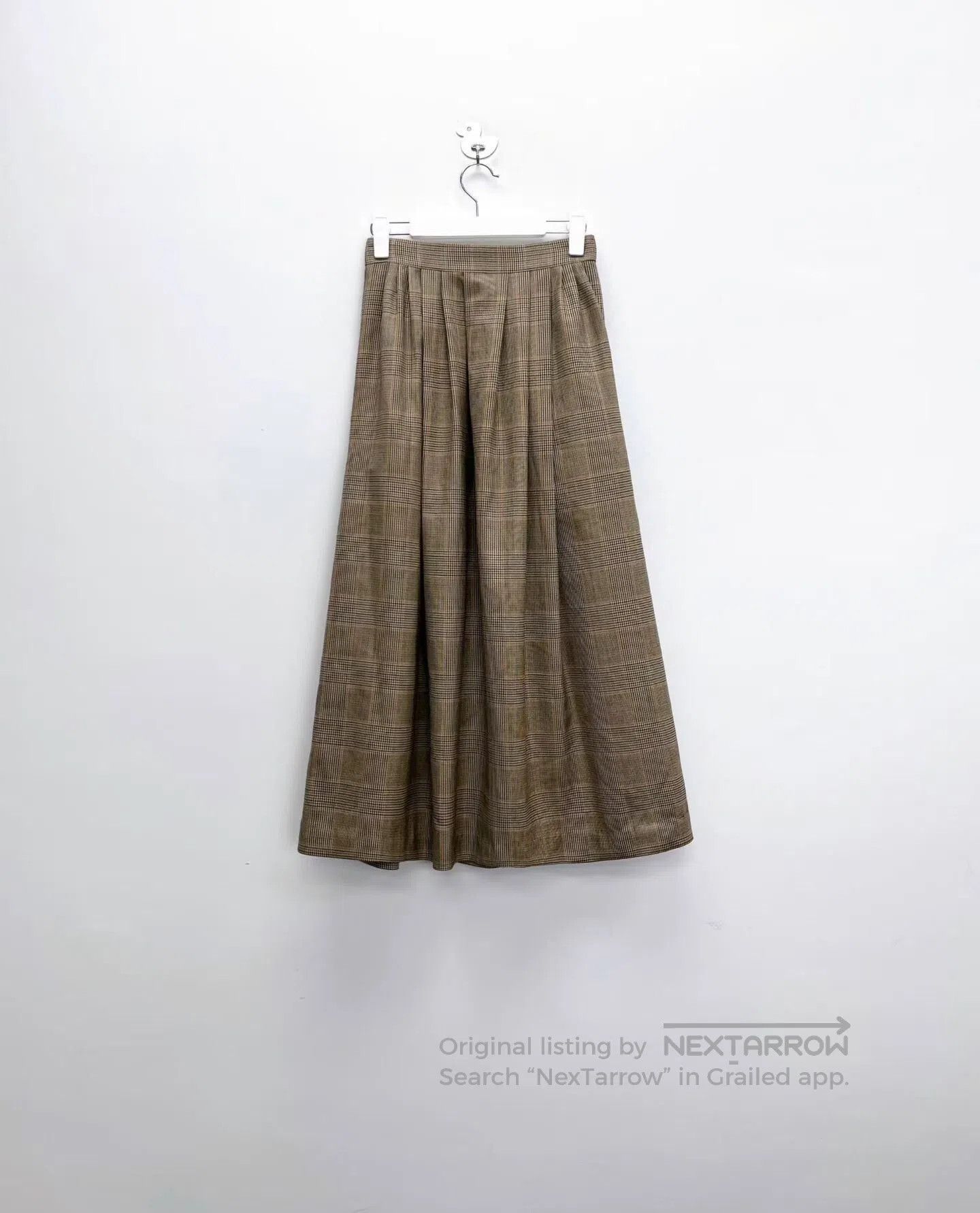 Celine Celine Prince of Wales Wool Midi Skirt. Size 35" - 1 Thumbnail