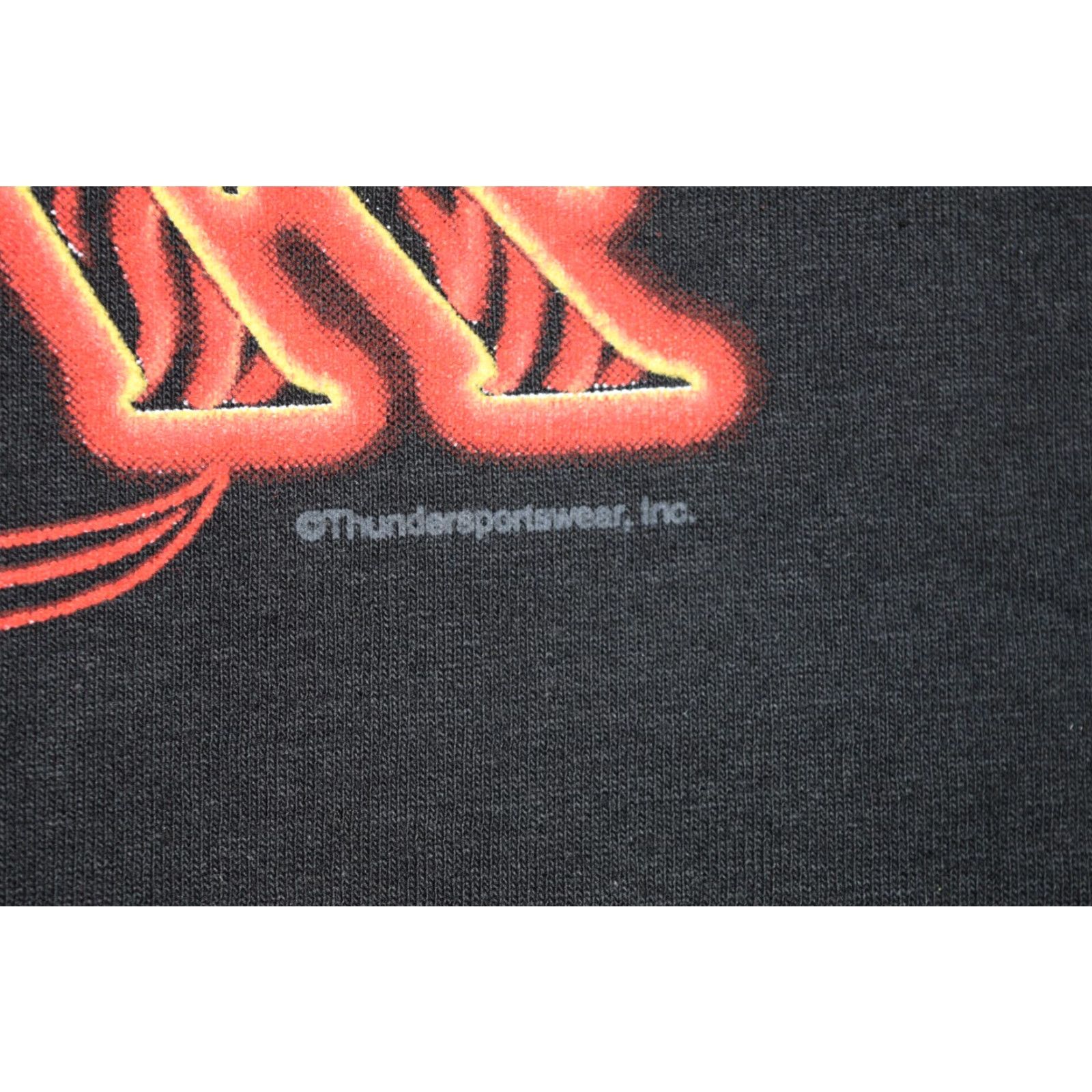 Vintage VINTAGE Thunder Sportswear T-Shirt Men Large Black All Over Flames 90s Biker Graphic Tee Size US L / EU 52-54 / 3 - 5 Thumbnail