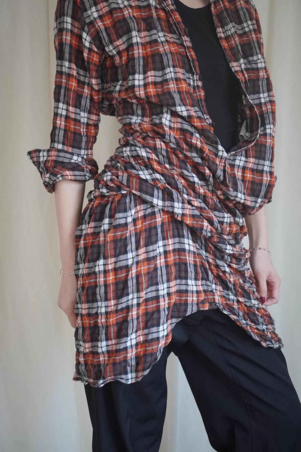 Junya Watanabe Junya Watanabe 2011 Twisted 2-Piece Check Shirt S Size S / US 4 / IT 40 - 7 Thumbnail
