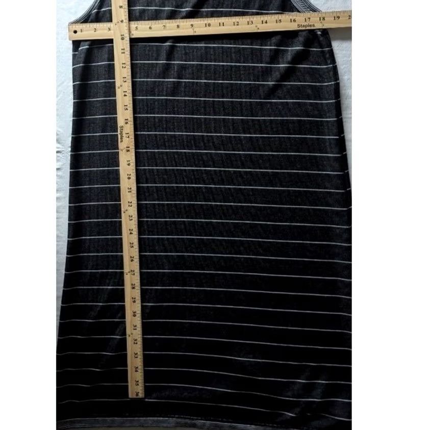 Lands' End Lands End Black White Striped Sleeveless Tank Dress Knee Length Casual Women M Size M / US 6-8 / IT 42-44 - 4 Thumbnail