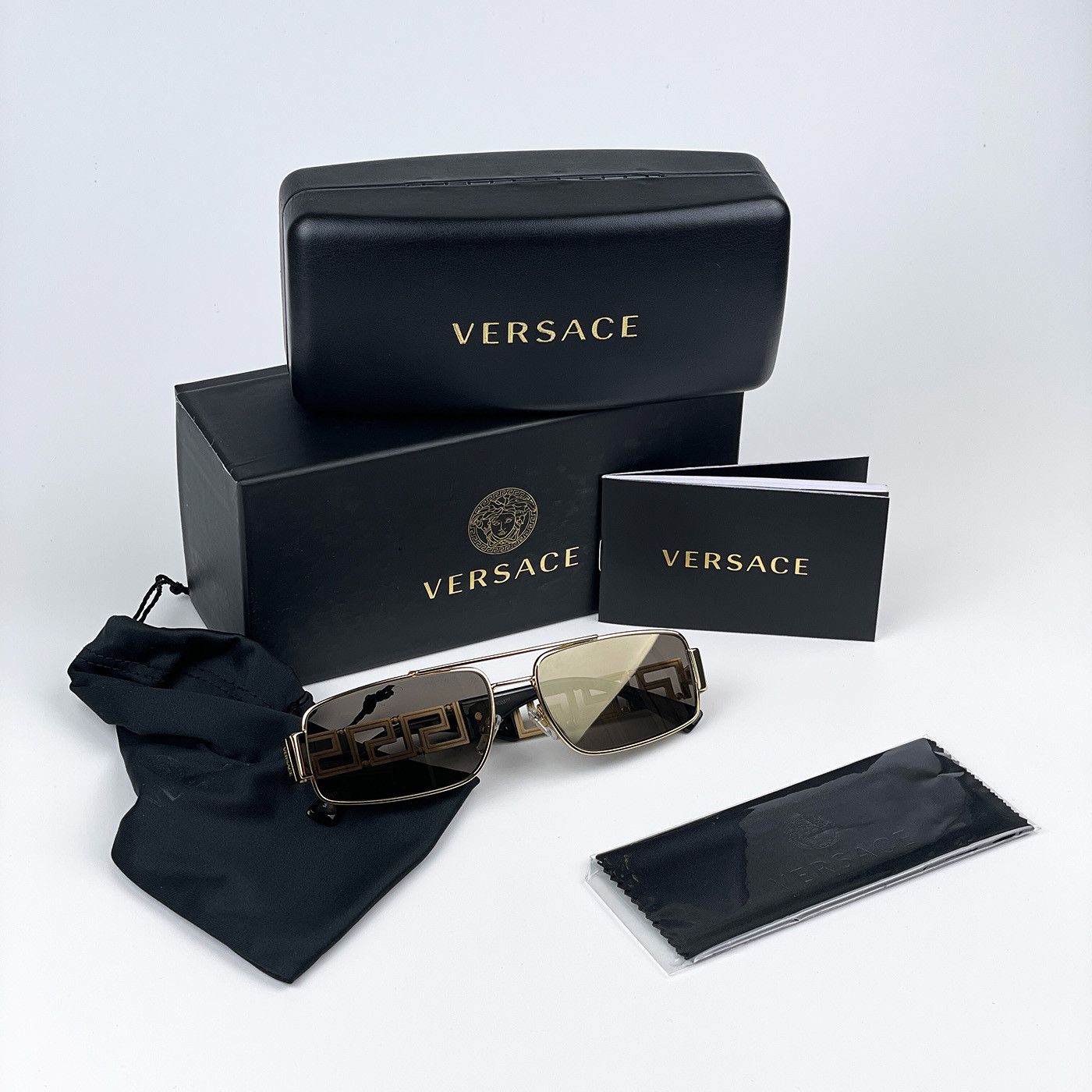 Versace NEW Versace VE2257 Greca 10025A Metal Unisex Sunglasses Size ONE SIZE - 11 Thumbnail