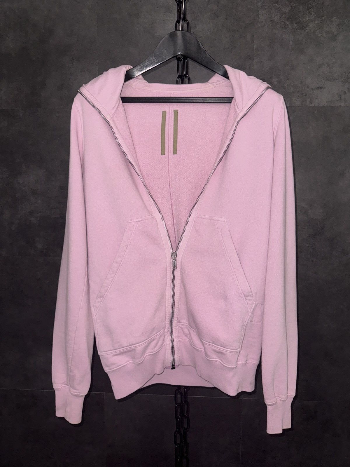 image of Rick Owens Gimp Hoodie in Pink, Men's (Size Small)