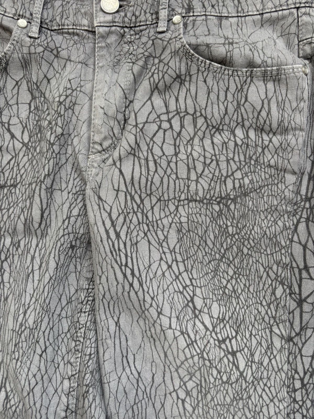 Japanese Brand Spider Web Print Denim Jeans Size US 29 - 5 Thumbnail
