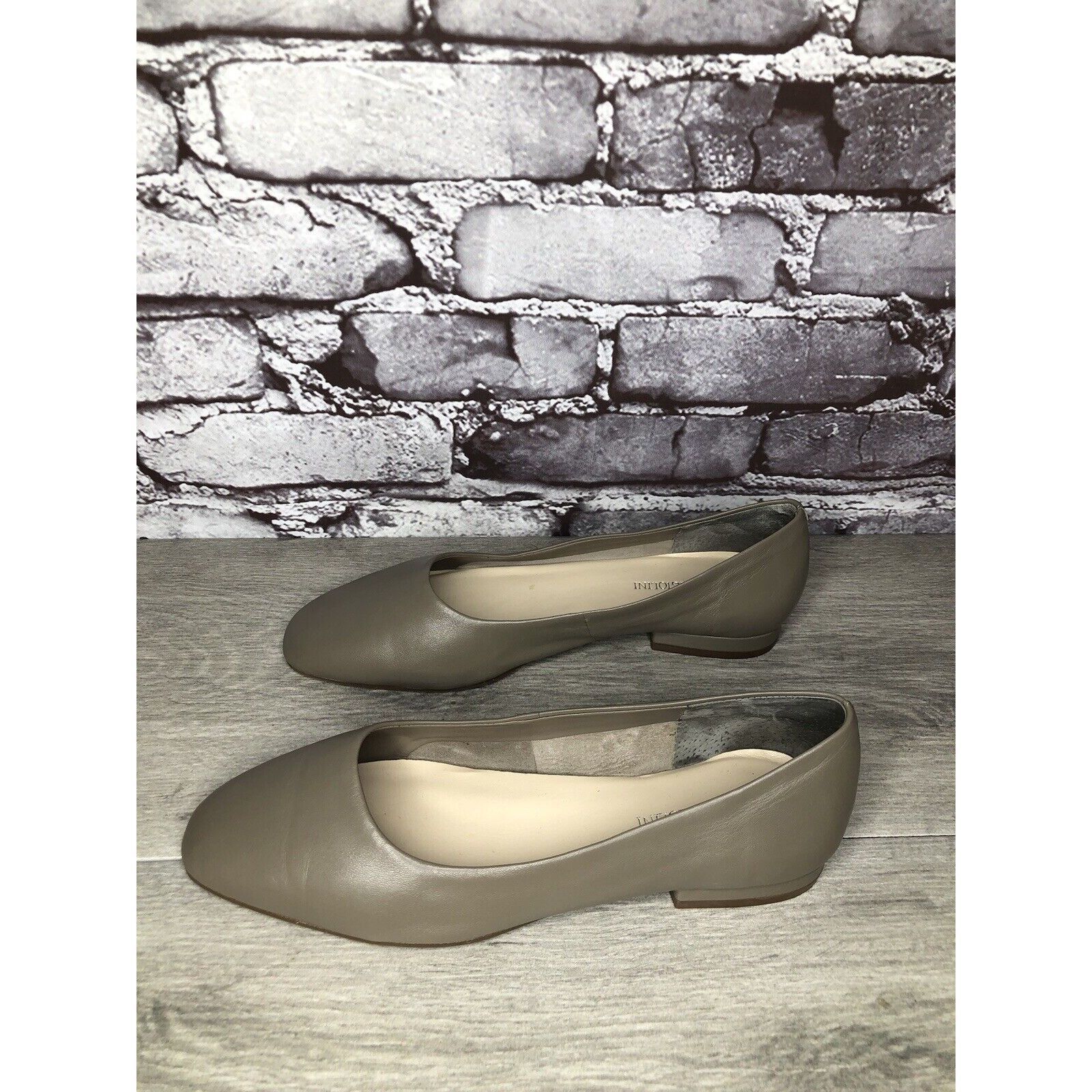Other ENZO ANGIOLINI Gray Lydian Slip On Leather Ballet Flats Wome Size US 6.5 / IT 36.5 - 12 Thumbnail
