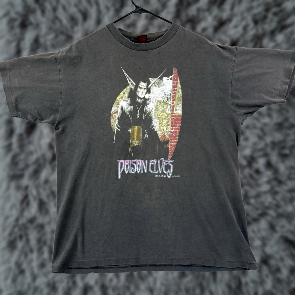 Drew VINTAGE Poison Elves Shirt Men XL Black Fashion Victim 90s Drew Hayes Comic Book Size US XL / EU 56 / 4 - 1 Thumbnail