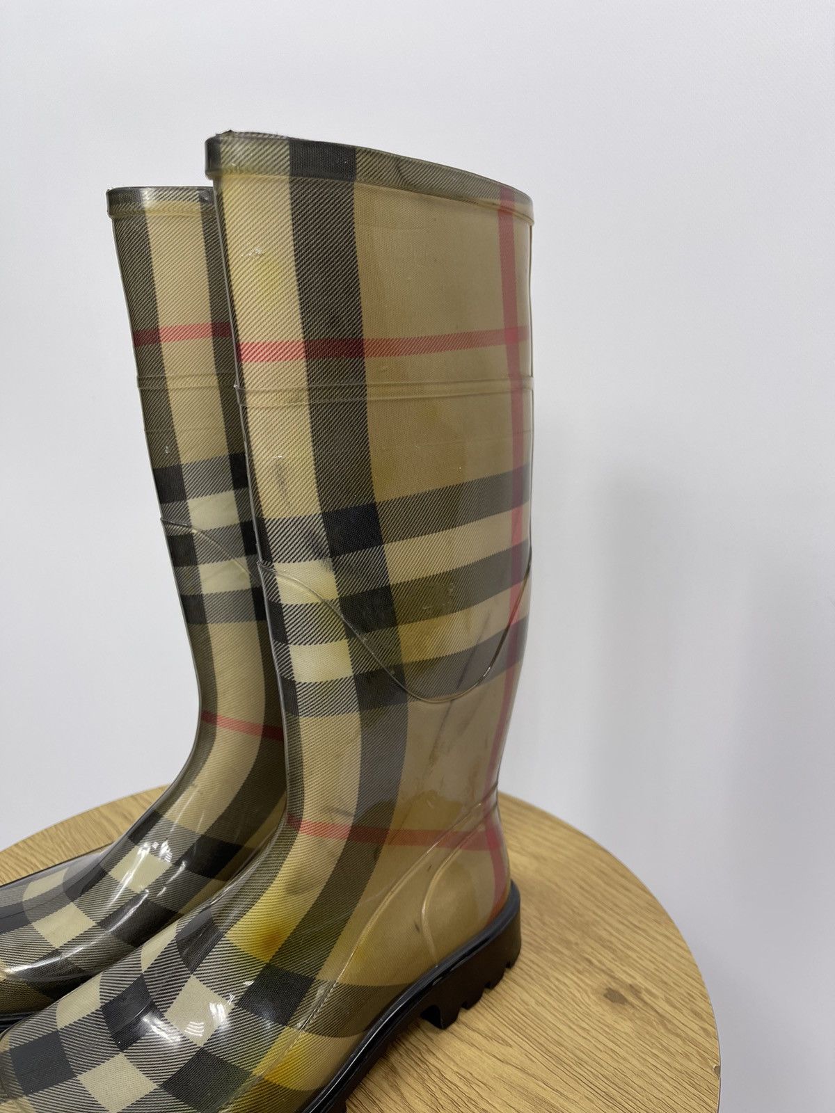 Burberry Burberry Womens Rain Boots Size 37 Nova Haymarket Vintage Size US 7 / IT 37 - 3 Thumbnail
