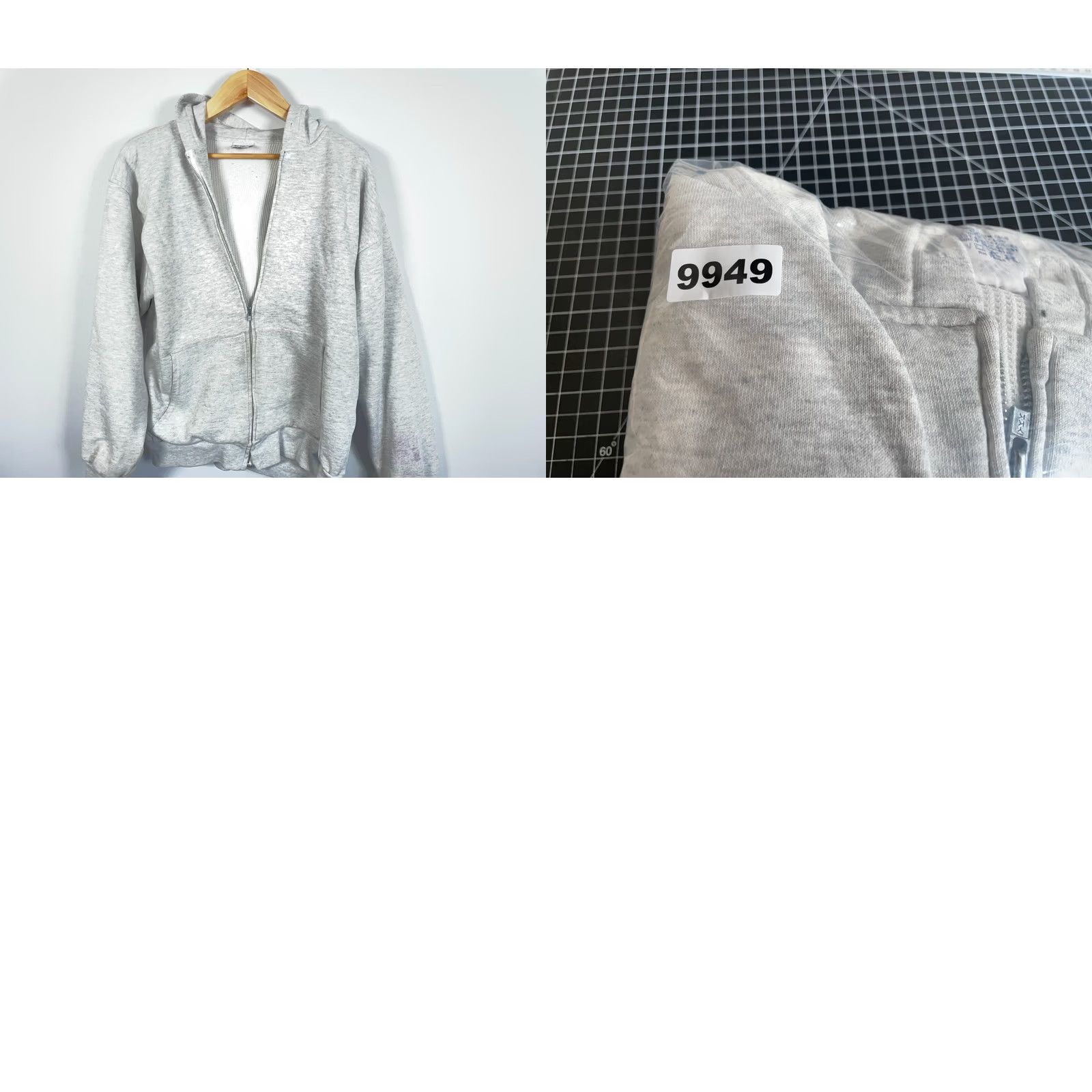 Vintage VINTAGE Pluma 90s Thermal Lined Zip Hoodie Mens Large Heather Gray Sweatshirt Full Zip Hoodie Mens Large Gray Retro Size US L / EU 52-54 / 3 - 9 Thumbnail