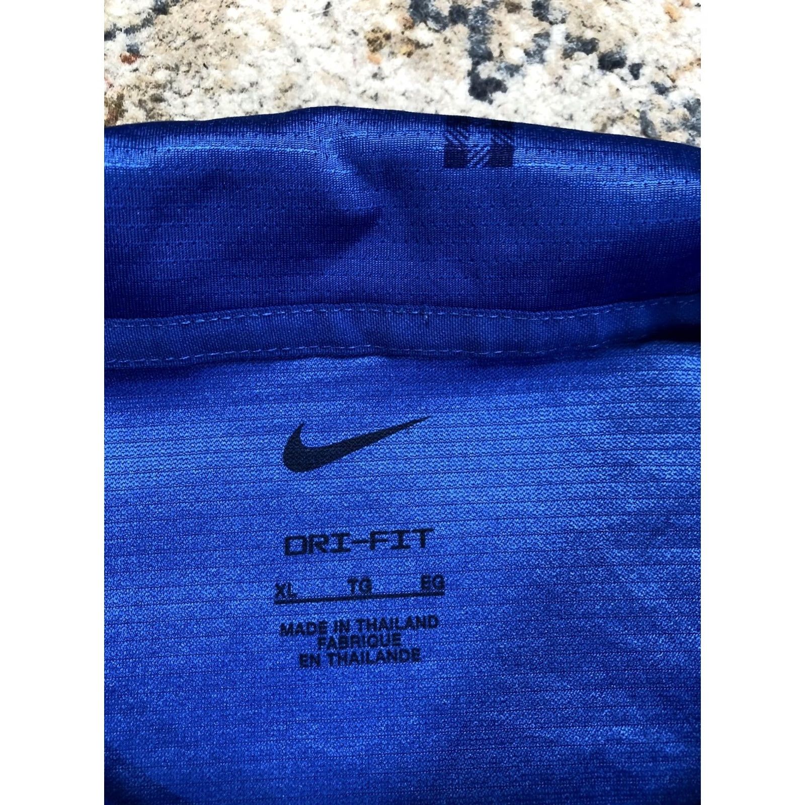 Nike Nike Dri-FIT Polo Shirt Mens XL Blue Geometric Golf Short Sleeve Performance Size US XL / EU 56 / 4 - 7 Thumbnail