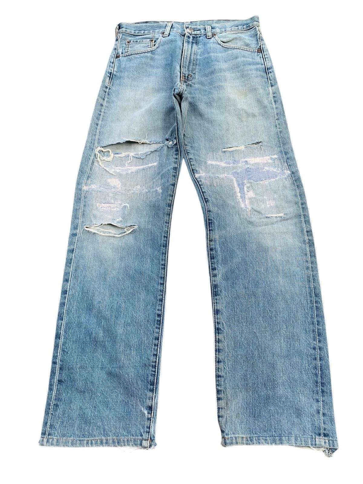 Levi's VINTAGE LEVI'S BIG E 502 TRASHER SELVEDGE DISTRESSED DENIM Size US 31 - 4 Thumbnail