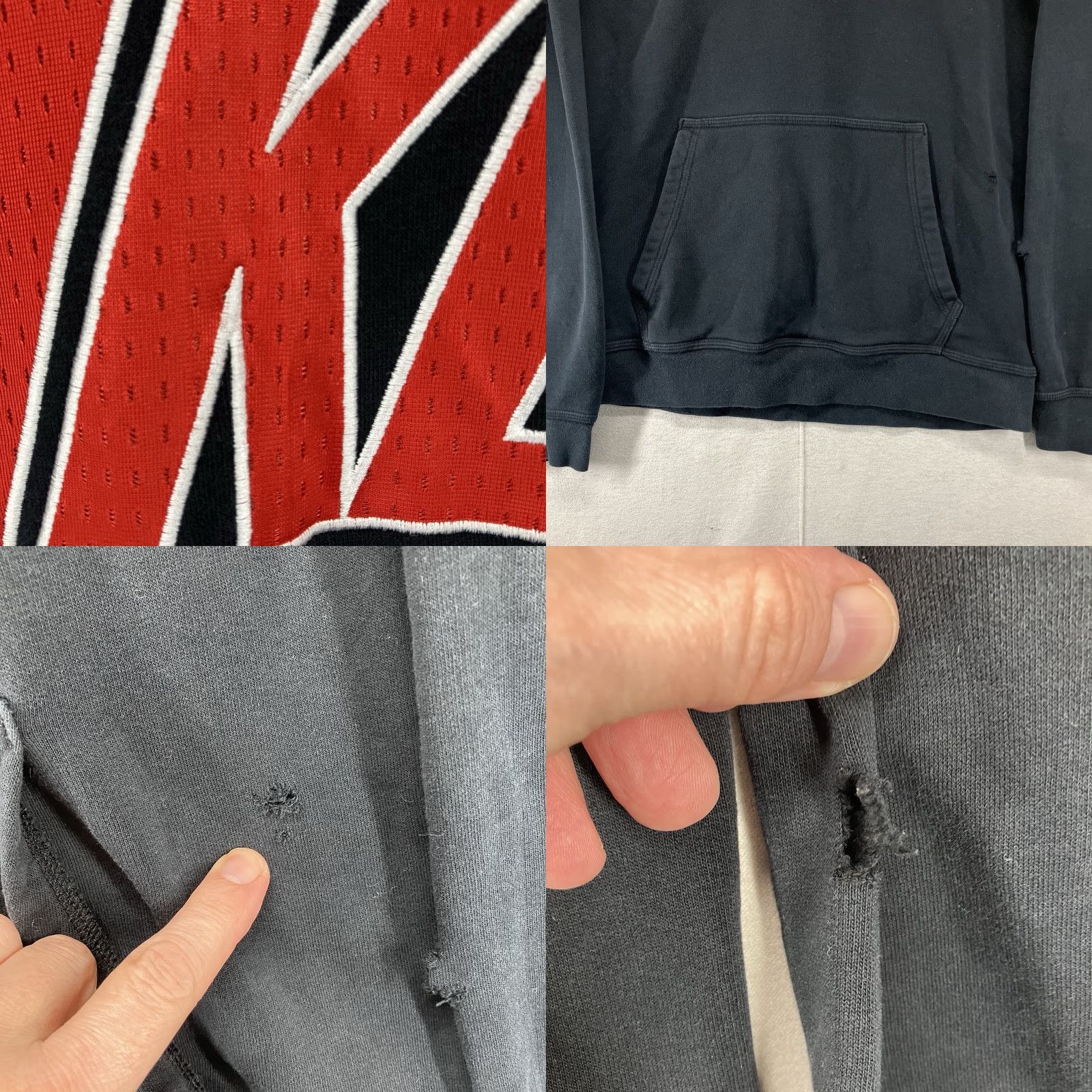 Nike VINTAGE Mens Nike Basketball Hoodie M Medium Black Pullover Fleece Logo Spell Out 90s Retro Sports Michael Mens Size US M / EU 48-50 / 2 - 8 Thumbnail