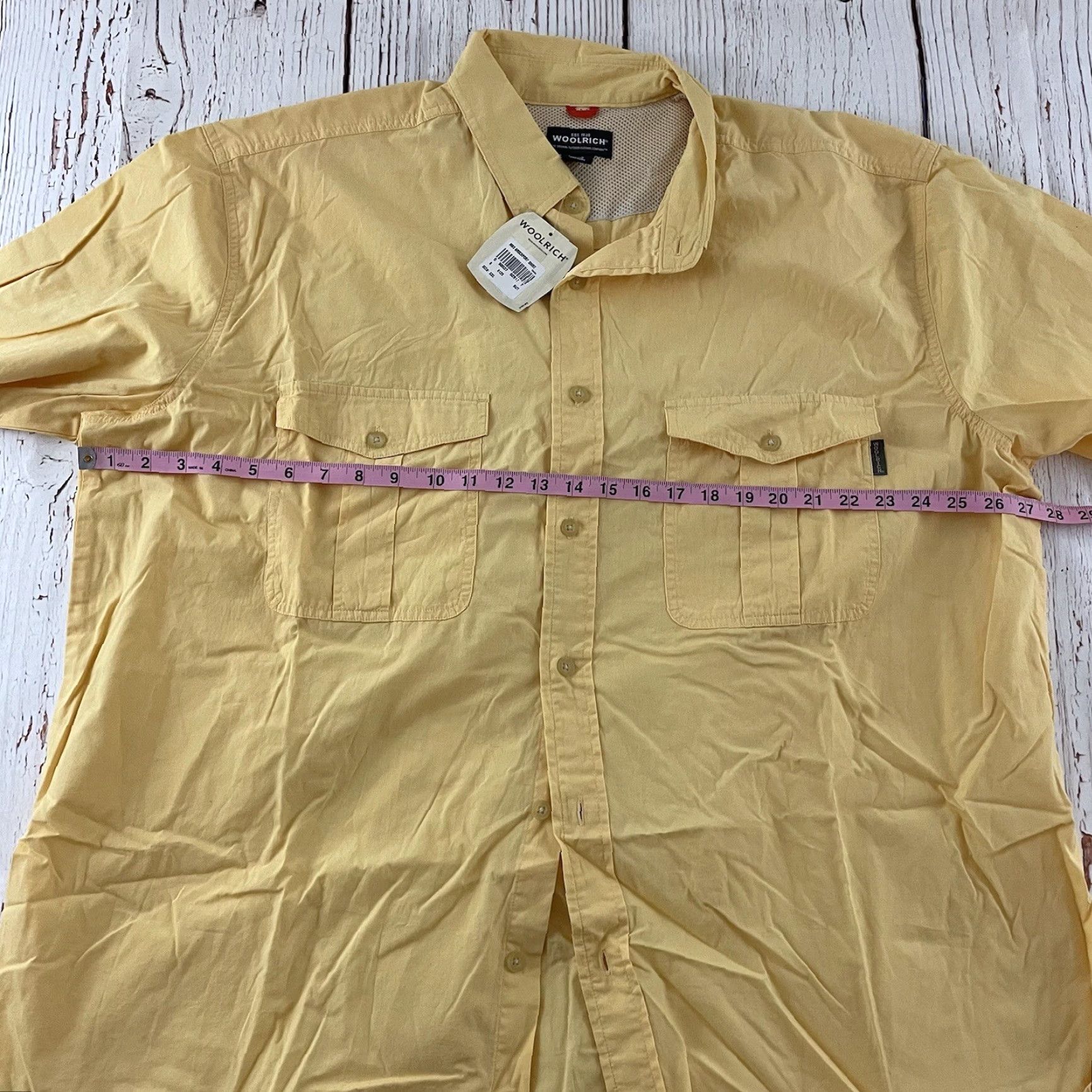 Vintage Woolrich Short Sleeve Button-Up Shirt XXL Men Yellow Size US XXL / EU 58 / 5 - 4 Thumbnail
