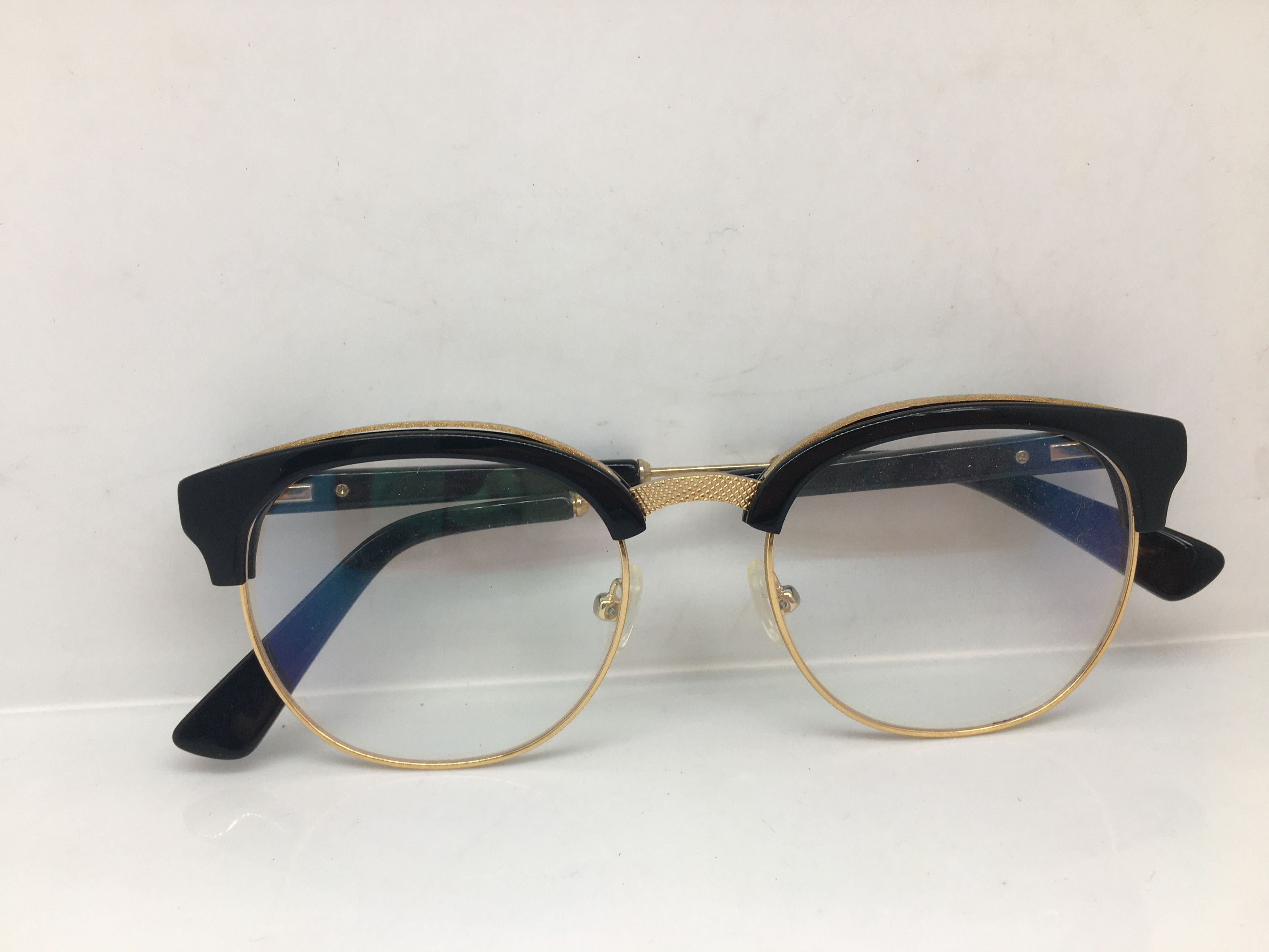 Other Mod Malcolm X Black Gold Eyeglasses Frame Size ONE SIZE - 5 Thumbnail