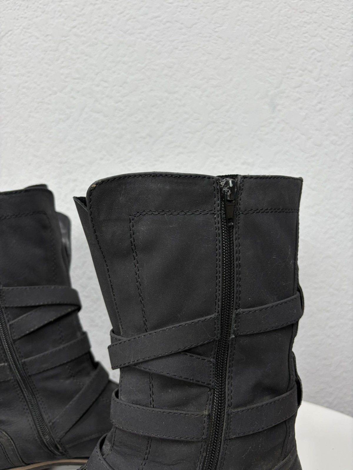 If Six Was Nine Vintage Italian AS 98 Rick Owens Style Leather Biker Boots Size US 8 / EU 41 - 10 Thumbnail