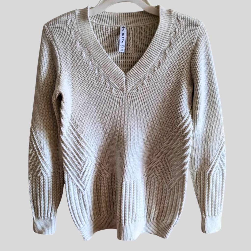 Athleta Athleta Women’s XXS Dove White Chunky Knit Pullover Sweater Size XXS / US 00 / IT 34 - 1 Thumbnail