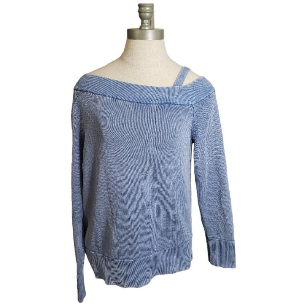 Designer CT874 Calvin Klein Blue Faded Long Sleeve Sweater M Size M / US 6-8 / IT 42-44 - 1 Thumbnail