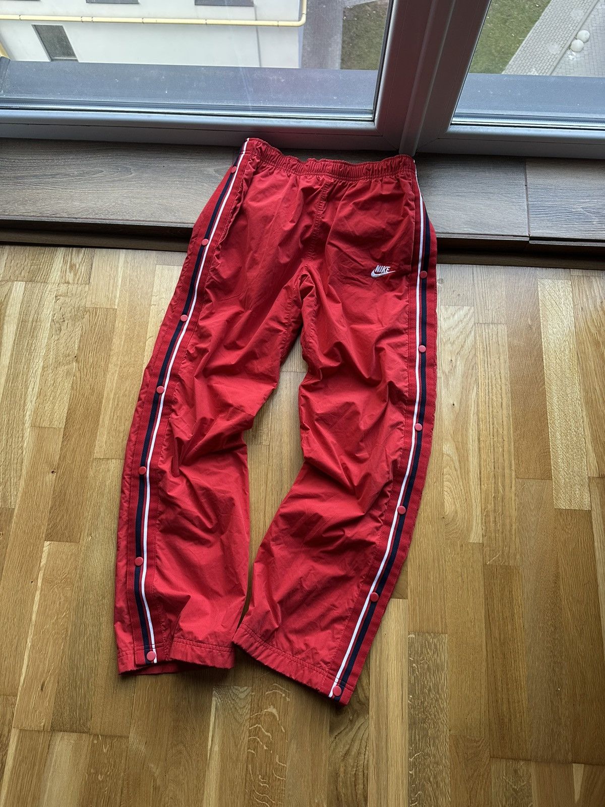 Nike Vintage Y2K Nike Red Nylon Pants Size US 32 / EU 48 - 1 Thumbnail
