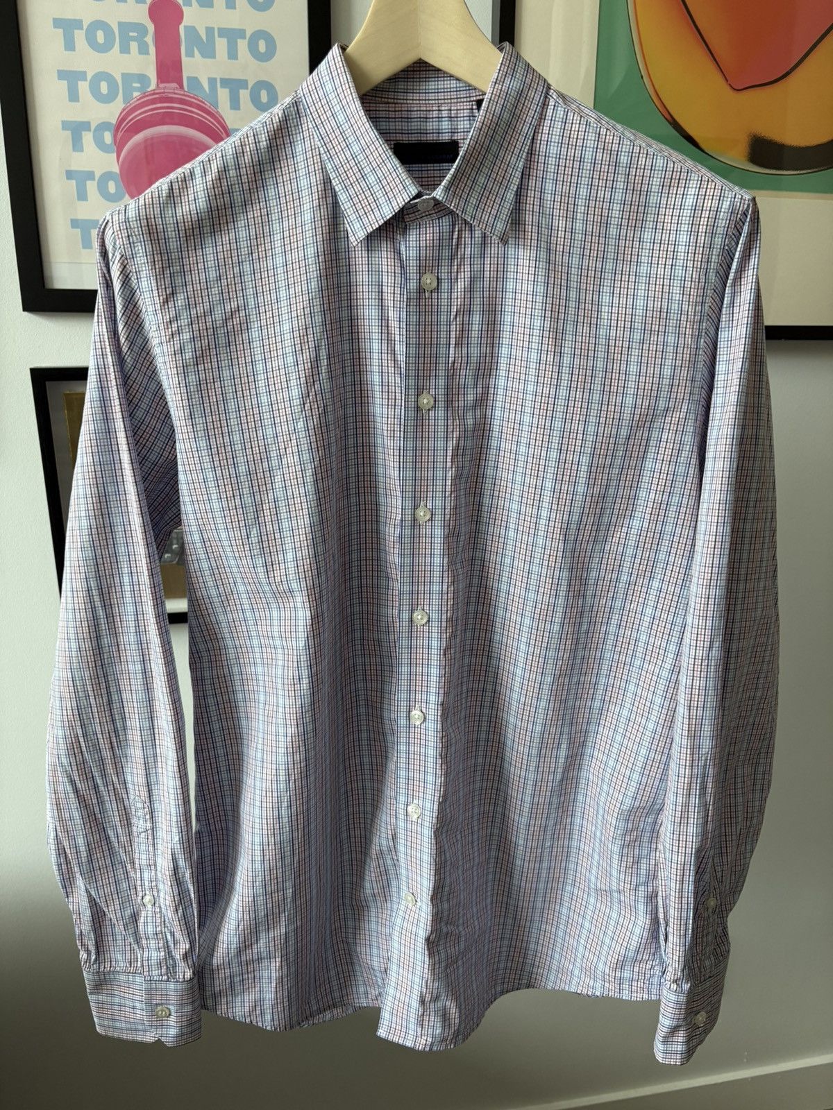 PATRICK ASSARAF Patrick Assaraf Button Down Shirt Multi Colour Plaid Large Size US L / EU 52-54 / 3 - 1 Thumbnail