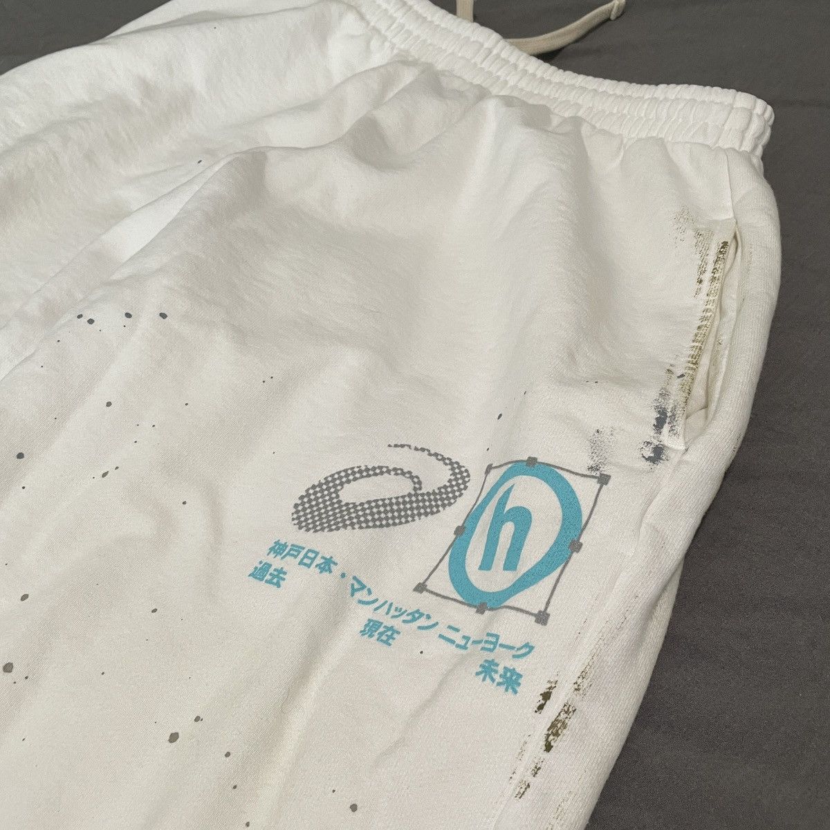 Asics × HIDDEN Hidden x ASICS NY Visual Dynamics Sweatpants White M Size US 32 / EU 48 - 6 Thumbnail