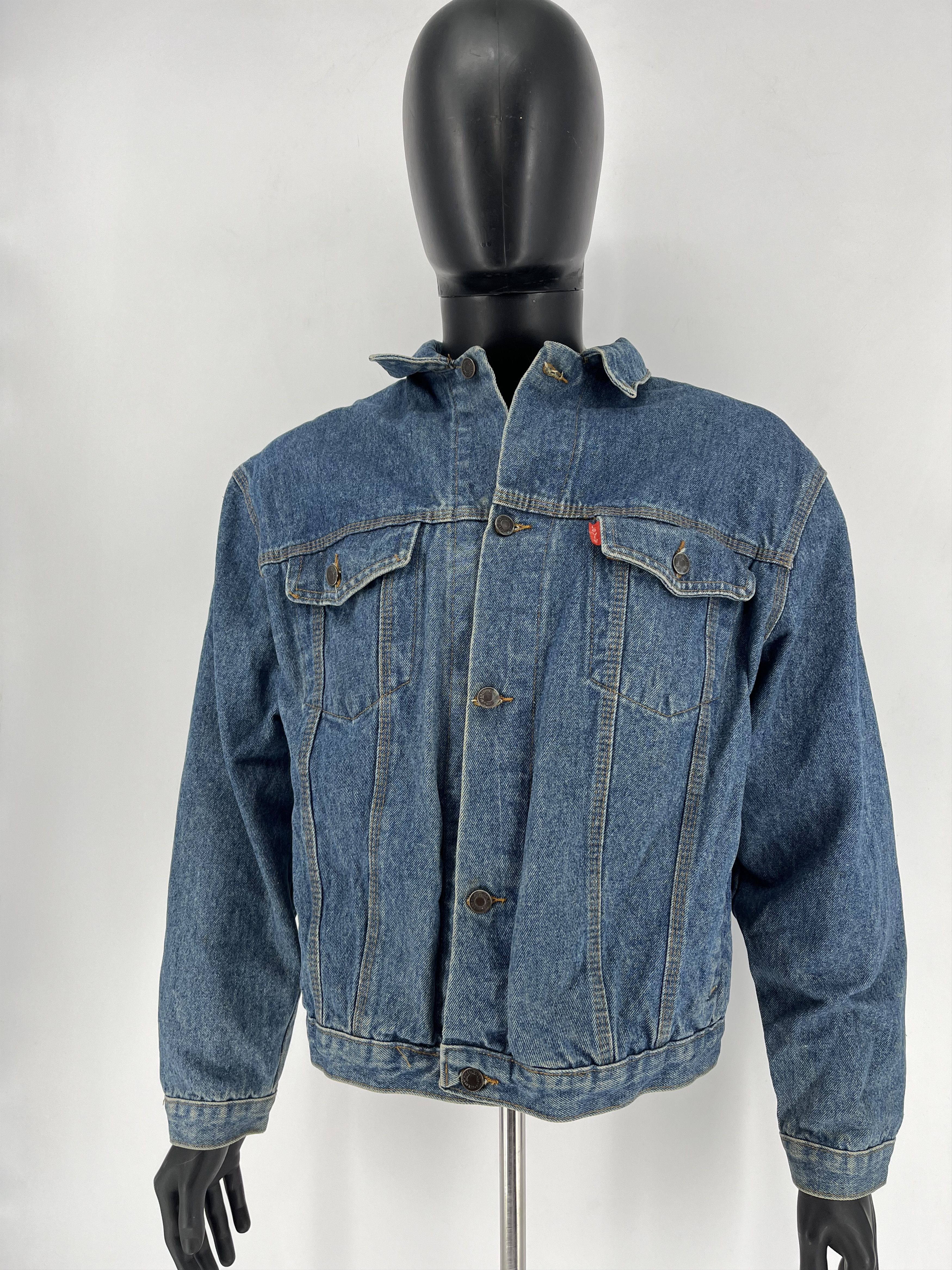 Levi's VINTAGE 40s 50s 60s 70s LEVIS TRUCKER DENIM JACKET Size US L / EU 52-54 / 3 - 8 Thumbnail