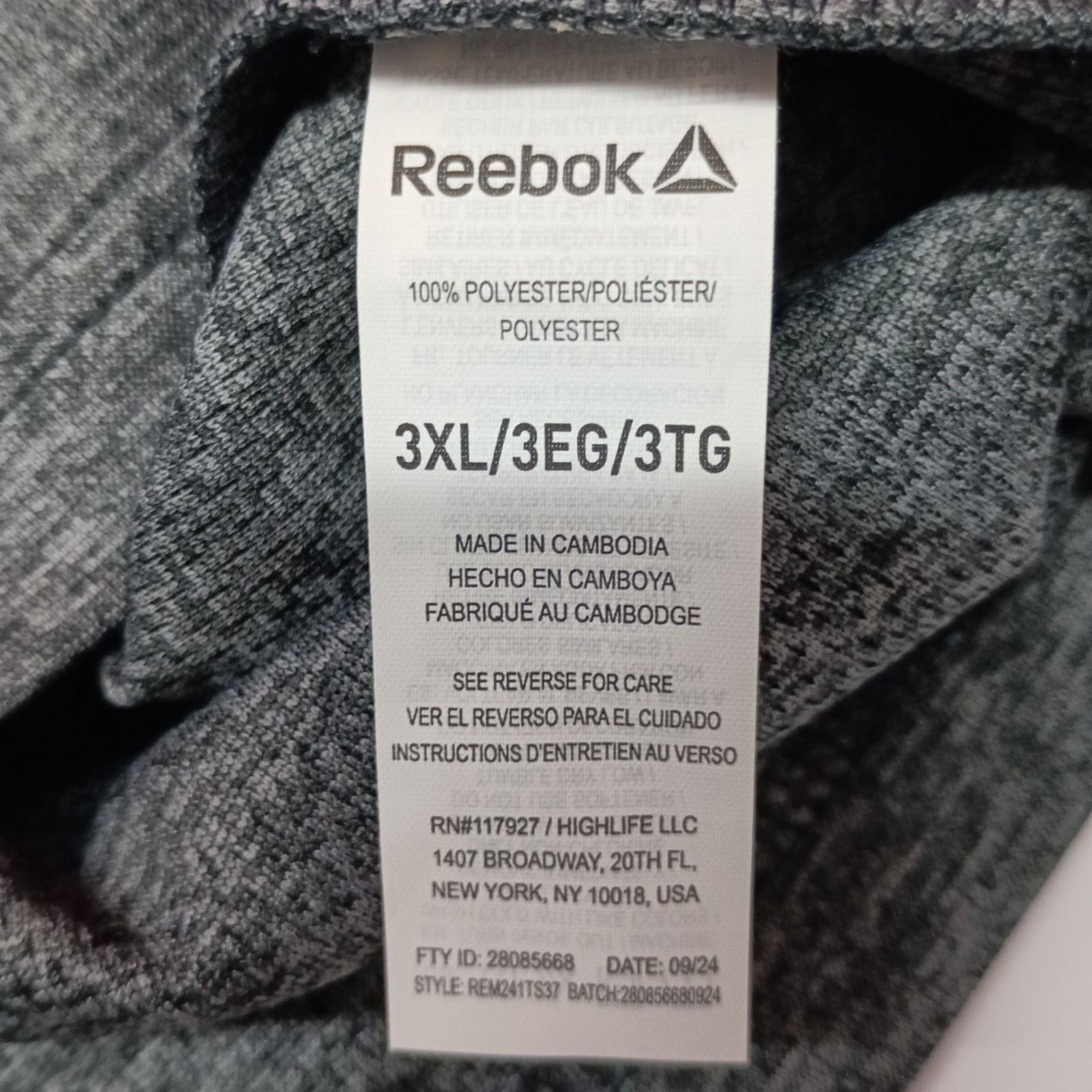 Reebok Reebok Ebony Heather Collared Polo Shirt Men's Size 3XL XXXL Size US XXL / EU 58 / 5 - 6 Thumbnail