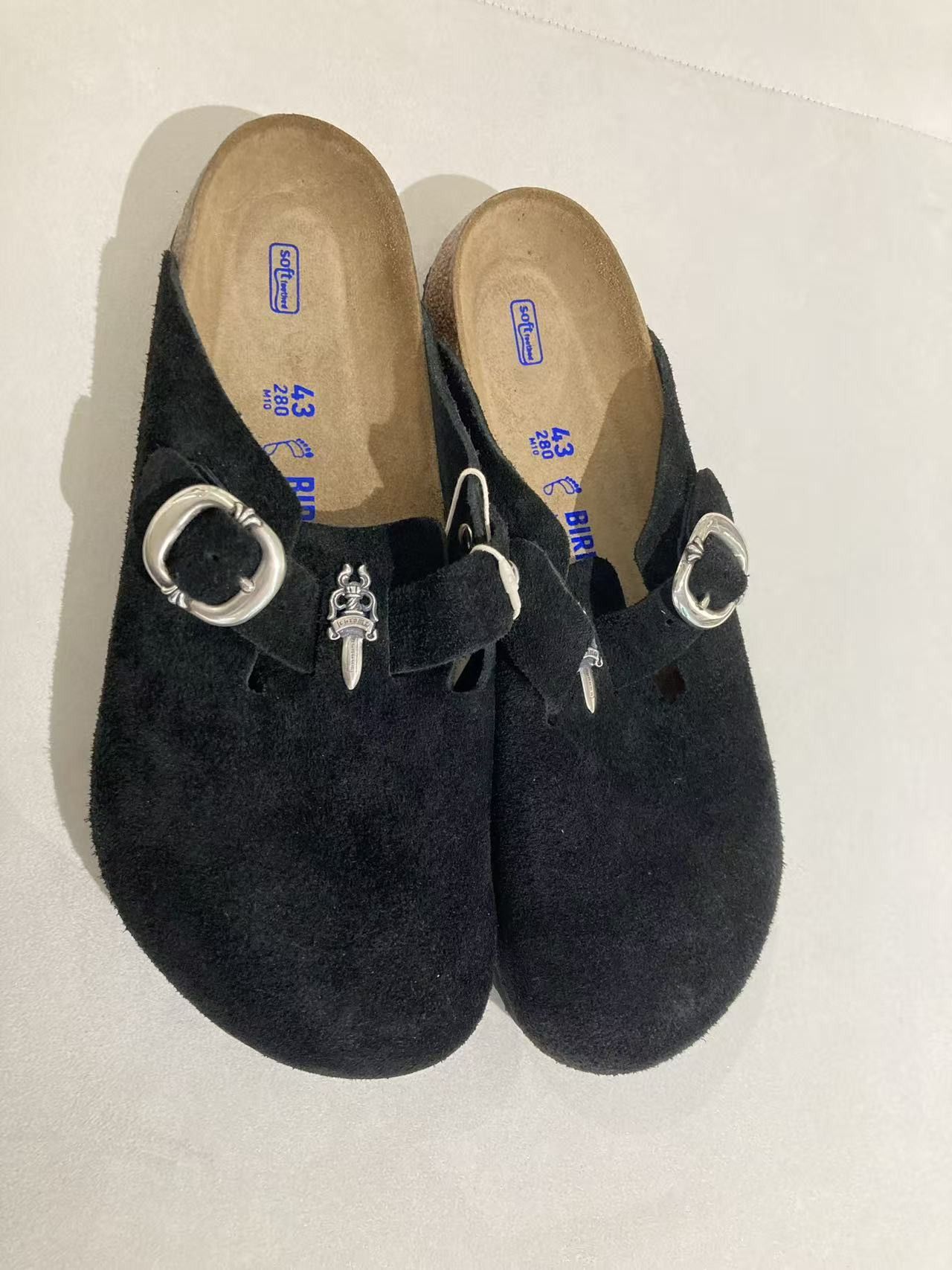 Chrome Hearts Chrome Hearts Birkenstock Silver Dagger Buckle Suede Sandals Size US 10 / EU 43 - 7 Thumbnail