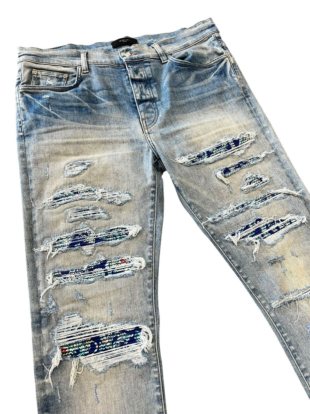 Amiri Amiri Distressed Pajama Thrasher Jeans “Indigo” Size US 36 / EU 52 - 2 Thumbnail