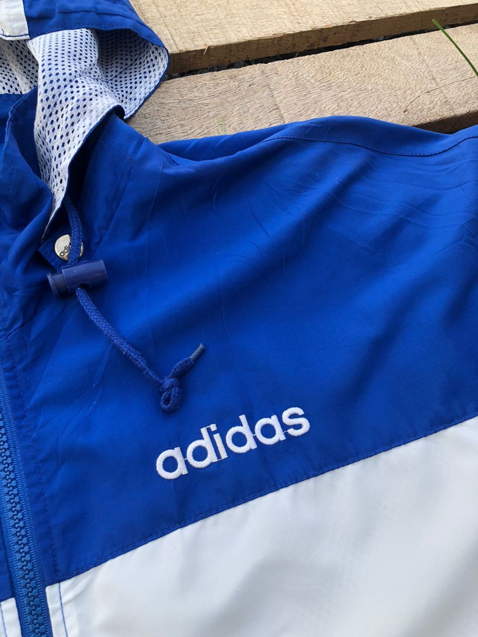 Adidas Vintage 90s Adidas Trefoil Windbreaker Jacket Size US XL / EU 56 / 4 - 5 Thumbnail