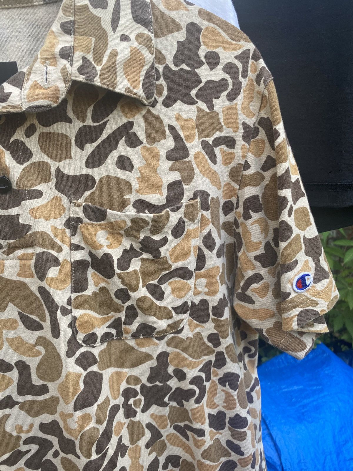 Champion Vintage Rare Champion Tiger Camo Polo Button Up Size US L / EU 52-54 / 3 - 3 Thumbnail